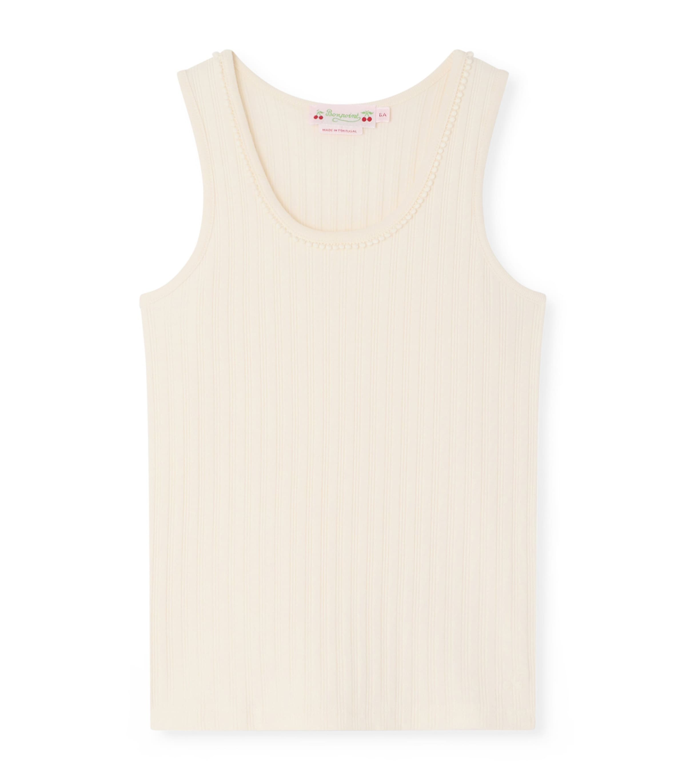 Bonpoint Cotton-Blend Edina Tank Top (10-14 Years) Blanc Lait Image 1