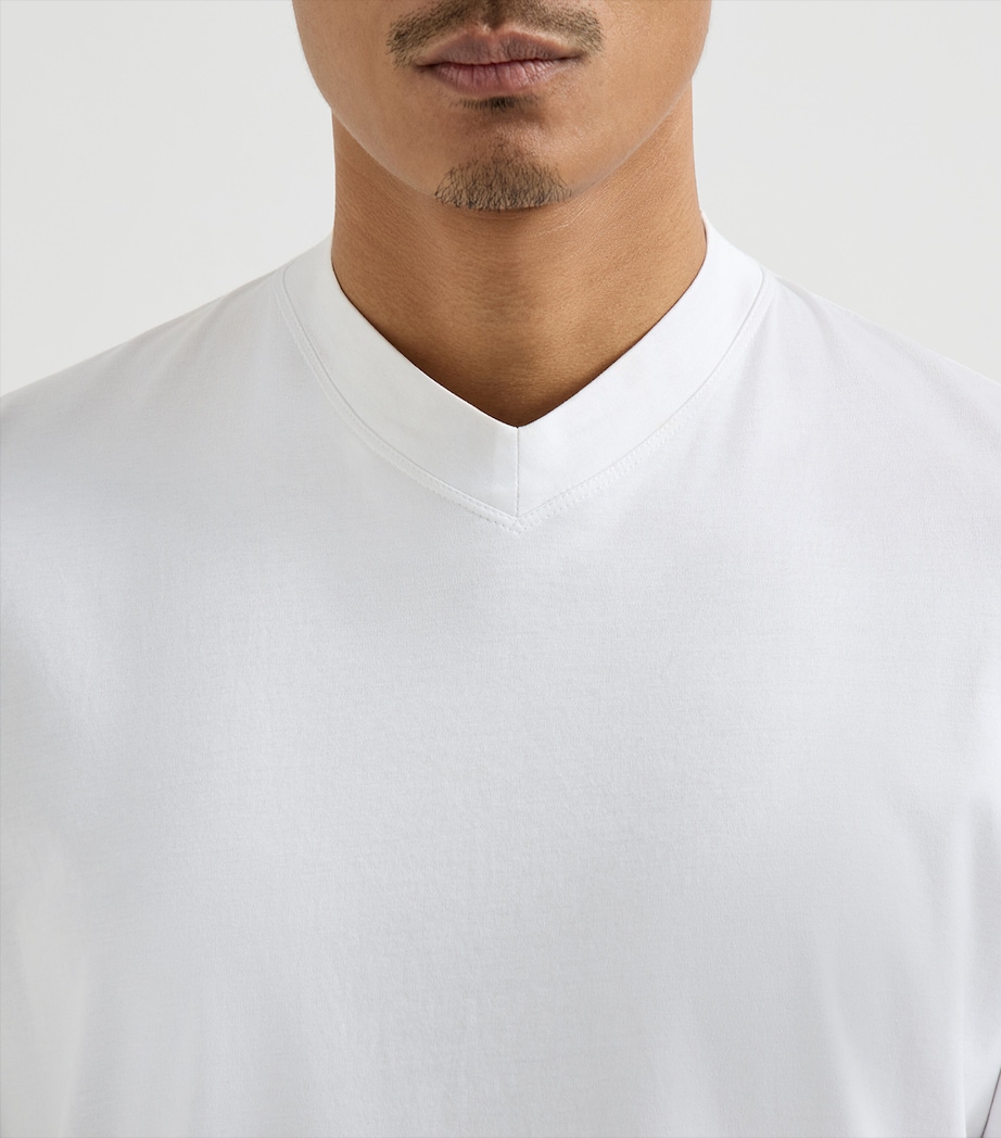 Brunello Cucinelli Mens Cotton V-Neck T-Shirt Image 6