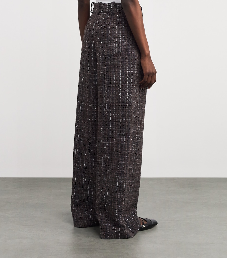 Tweed Tailored Trousers BROWN Image 4