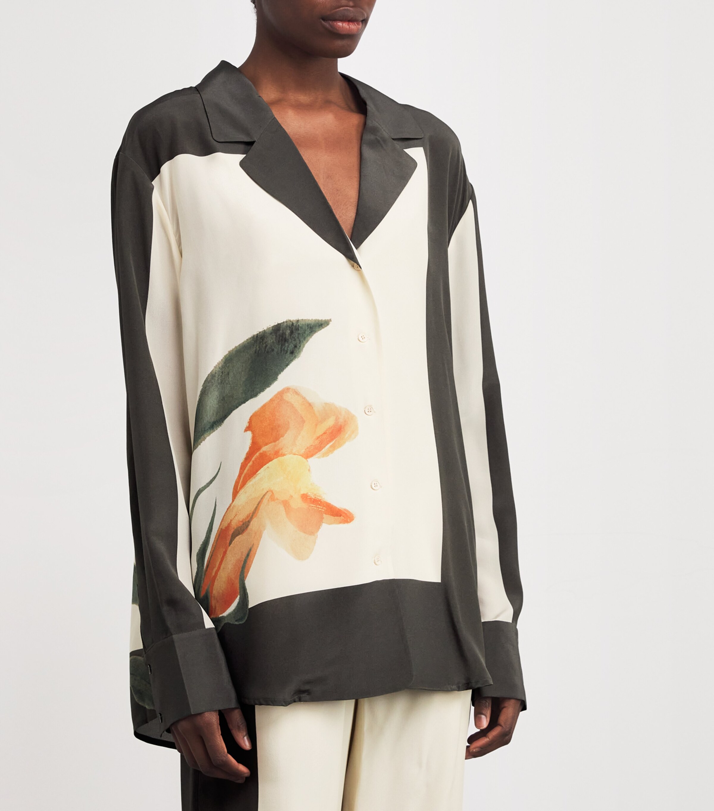 Silk Printed Constance Shirt IRIS FLORAL Image 3