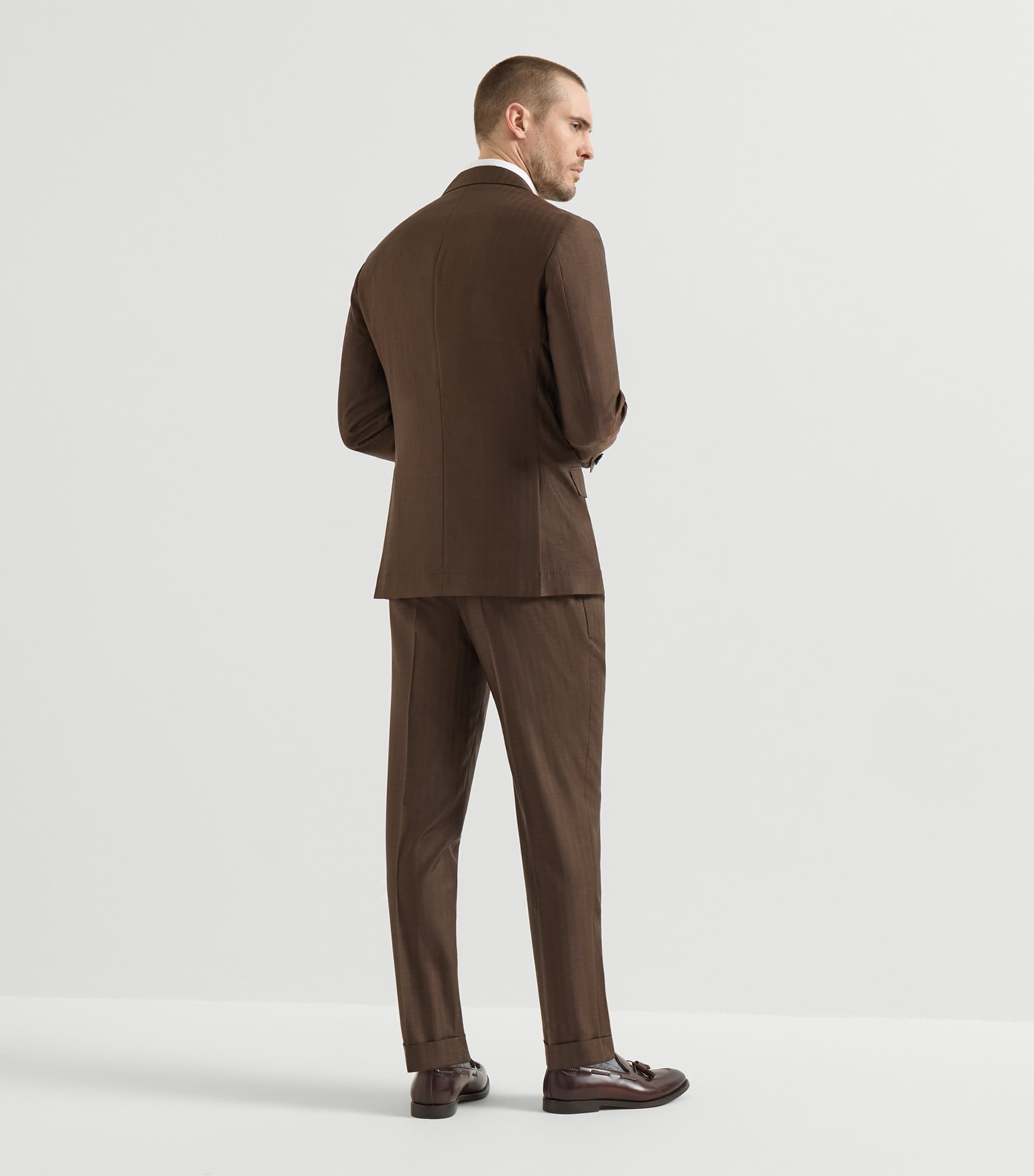 Brunello Cucinelli Mens Virgin Wool-Cashmere Leisure Two-Piece Suit Image 3