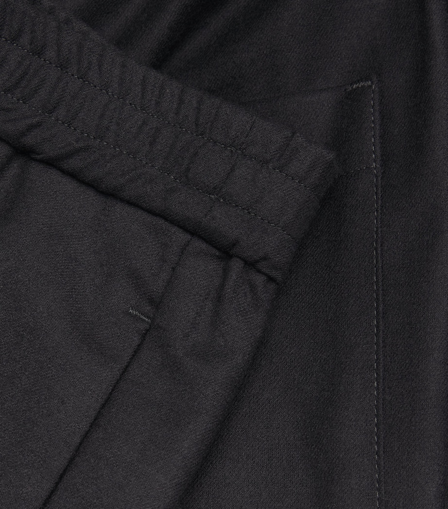 Virgin Wool Drawstring Trousers 170 NAVY Image 5