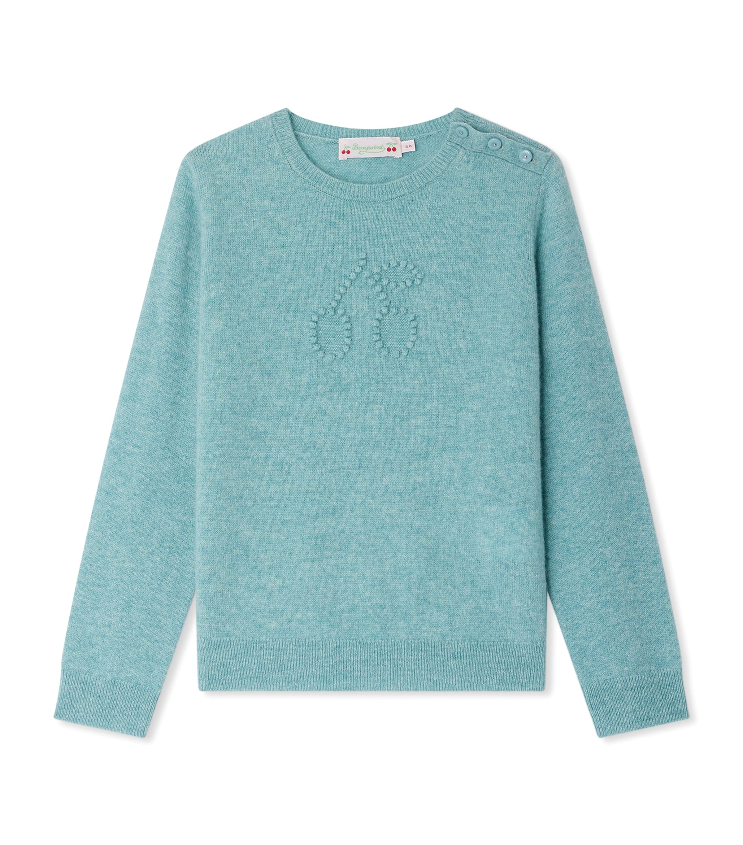 Bonpoint Cashmere Jacquard Cherry Sweater (4-8 Years) | Kids New In | Girls Clothing | Knitwear | Designers | Bonpoint