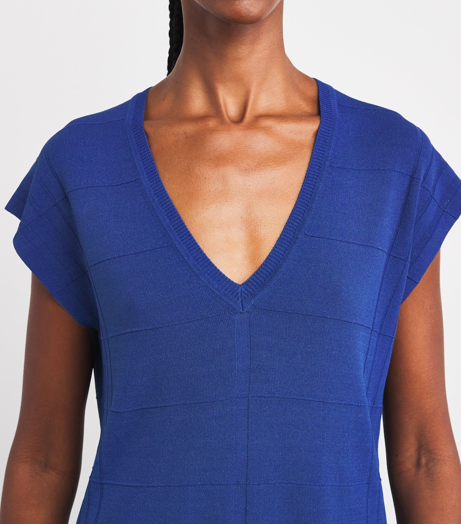 Grid Knit Tank Top COBALT Image 6
