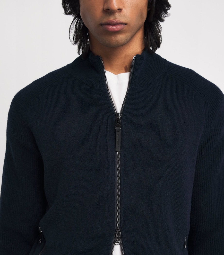 Dexter Zip-Up Cardigan 464-NAVY Image 6