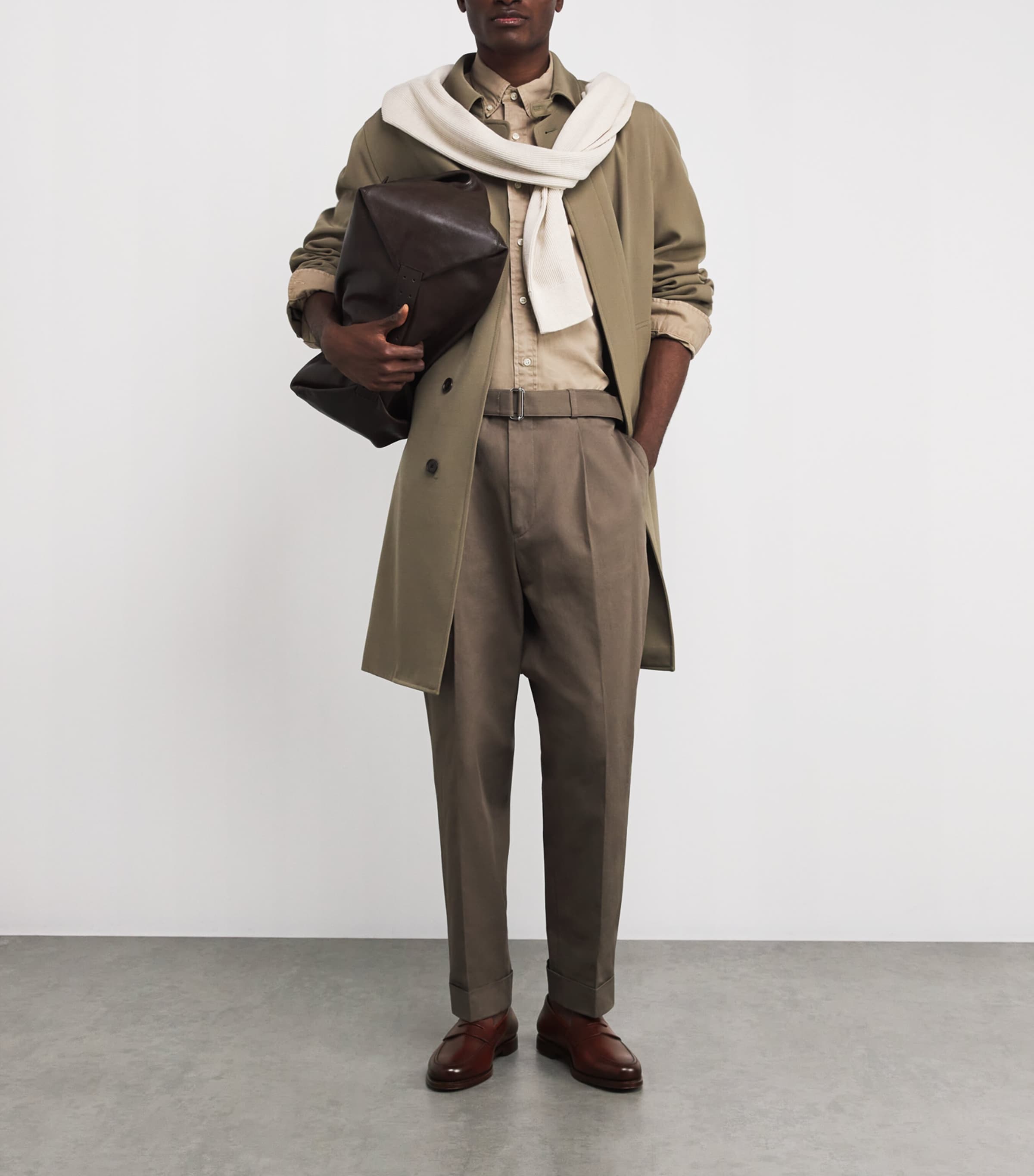 Leather Maestra Penny Loafers DARK BROWN Image 6