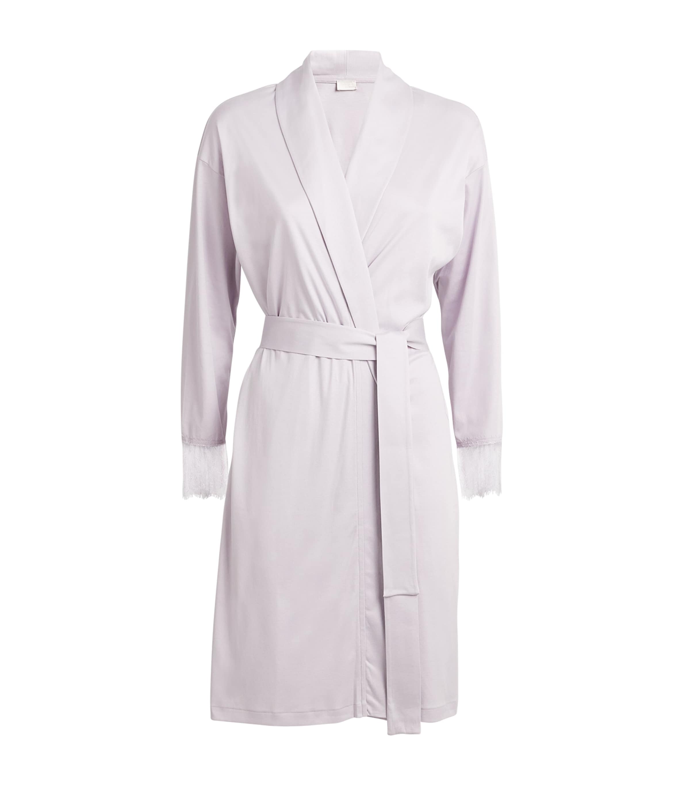 Zimmerli Sea Island Short Robe In Purple