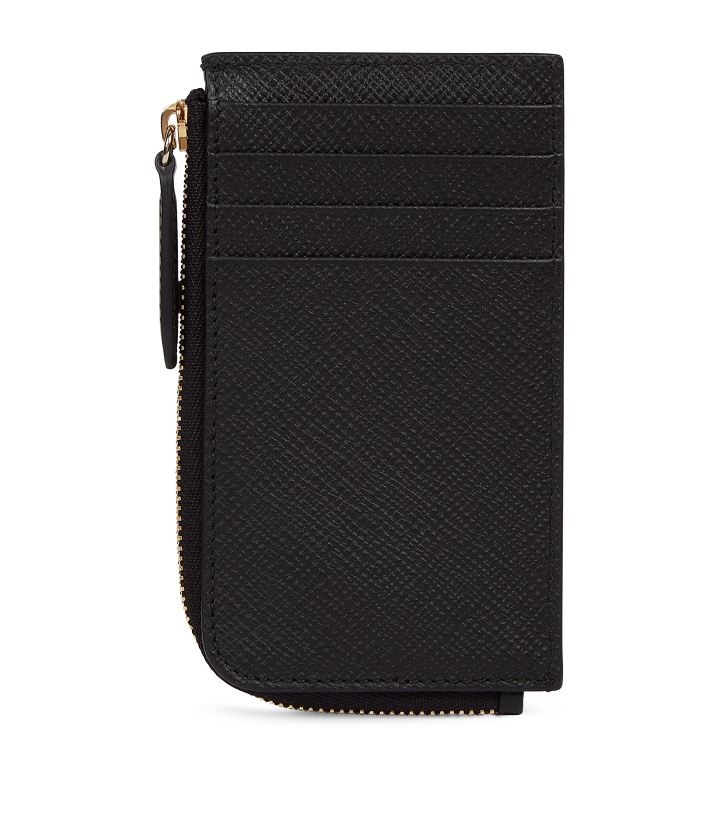 Leather 4-Card Coin Purse BLACK Image 2