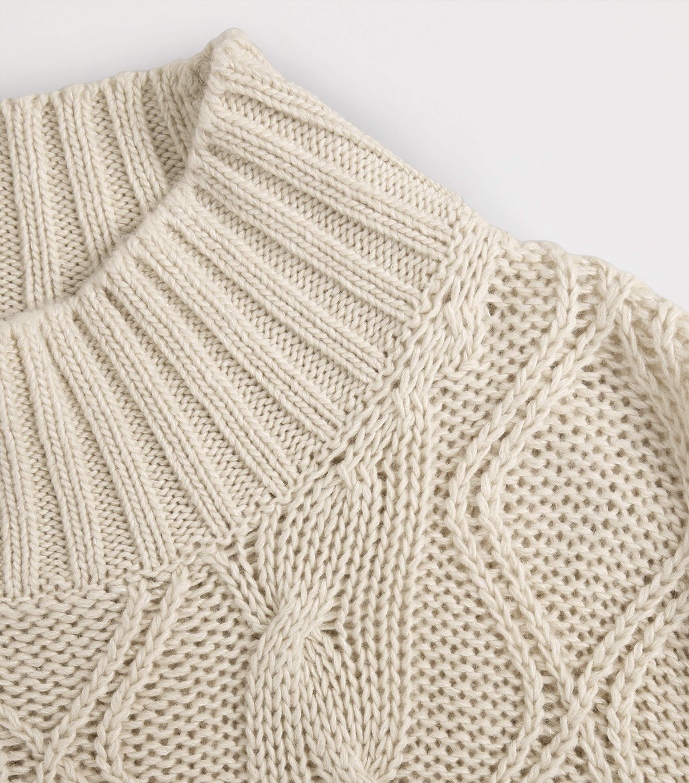 Dunhill Mens Cashmere-Blend Aran Cable-Knit Sweater Image 5