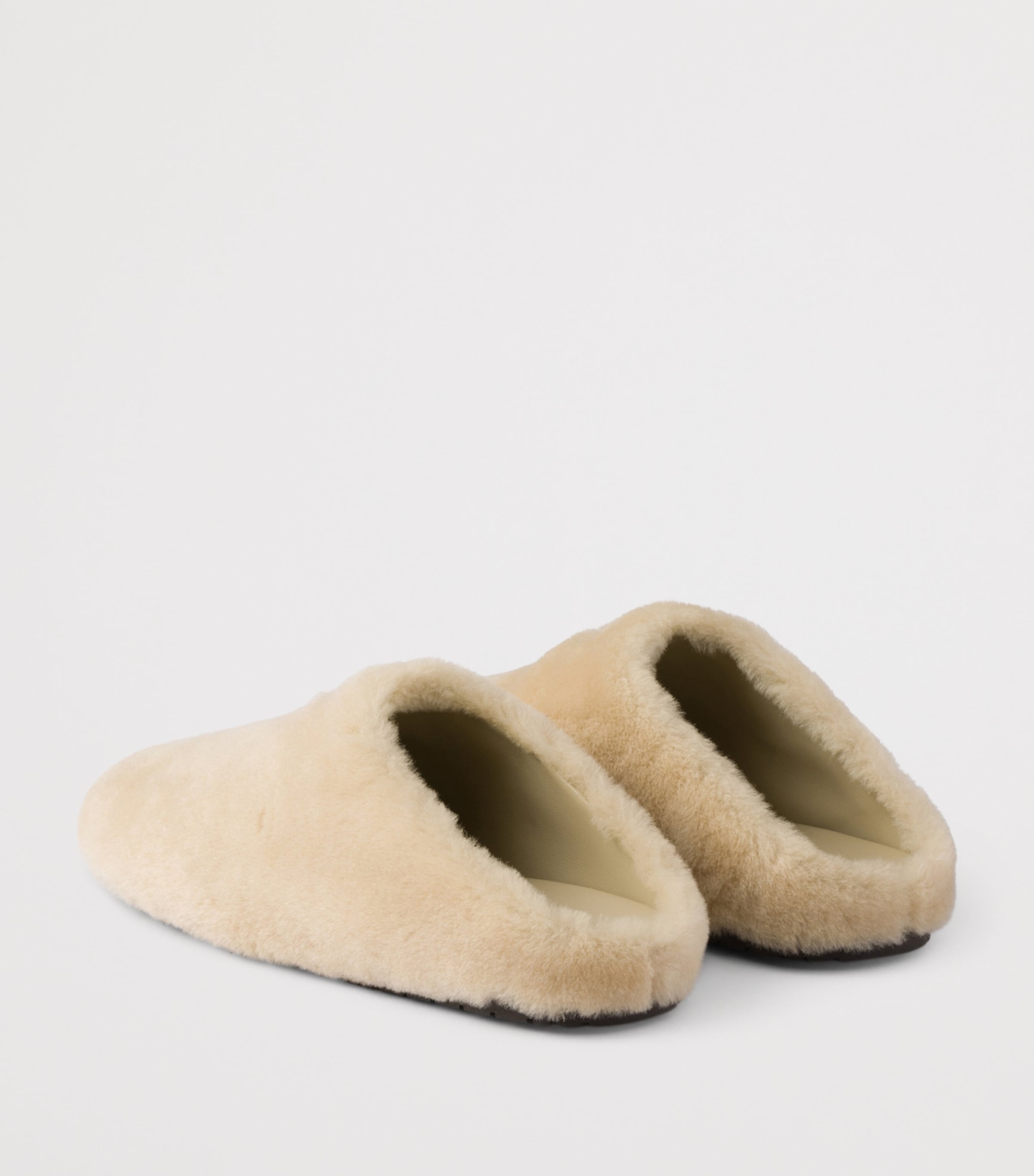 Shearling Triangle Mules F0485 Image 4