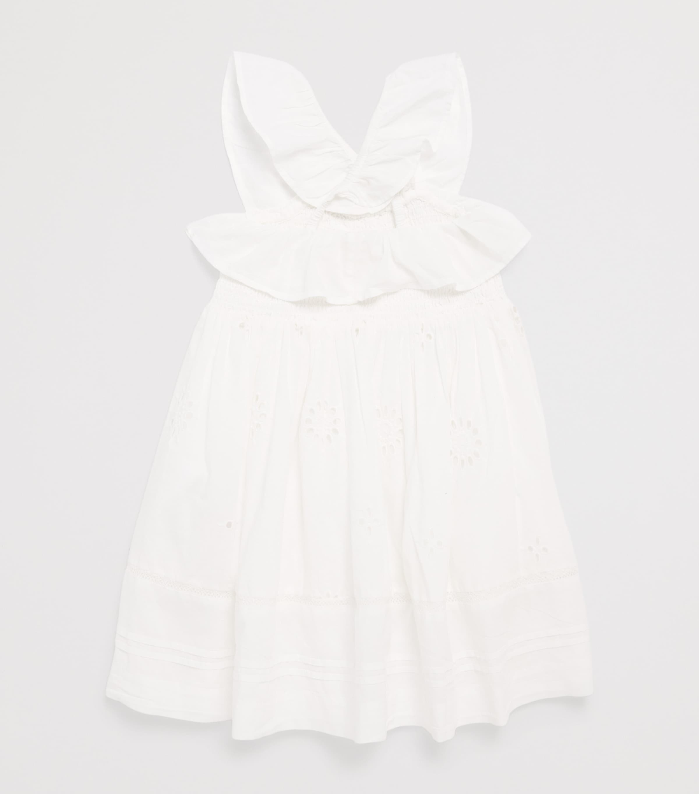 Louise Misha Cotton Anaya Dress (24 Months) Off White Schiffli Image 2
