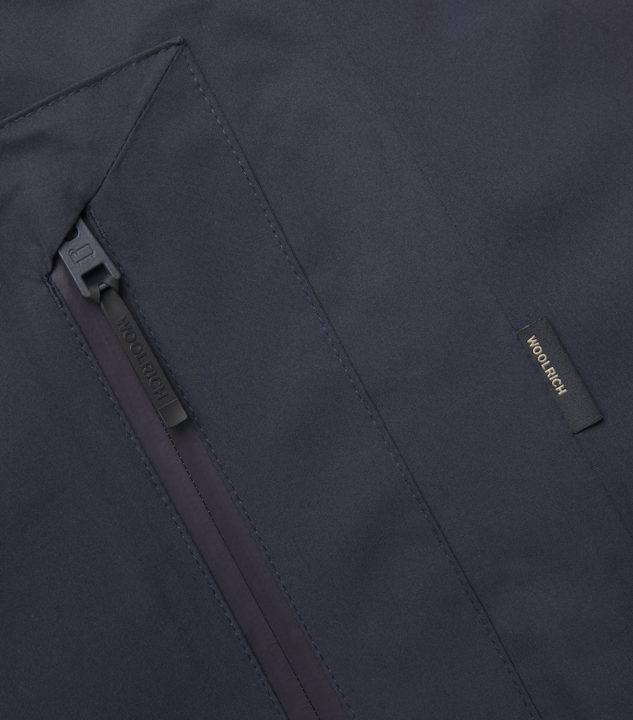 Woolrich Mens Waterproof 2-In-1 Car Coat Melton Blue Image 5