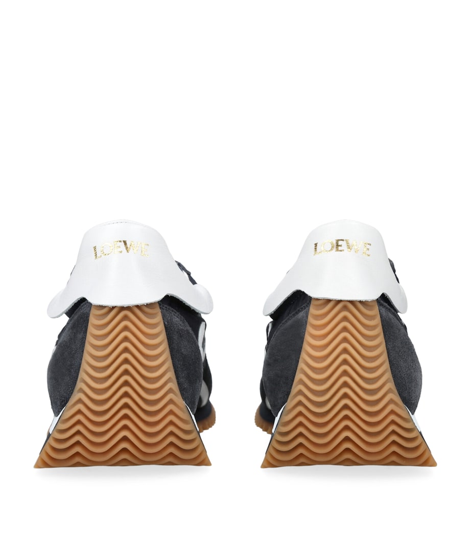 Suede-Panel Flow Runner Sneakers BLUE/DARK Image 2