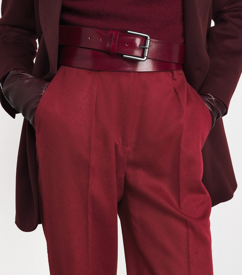 Camelwool Straight Trousers RASPBERRY Image 6