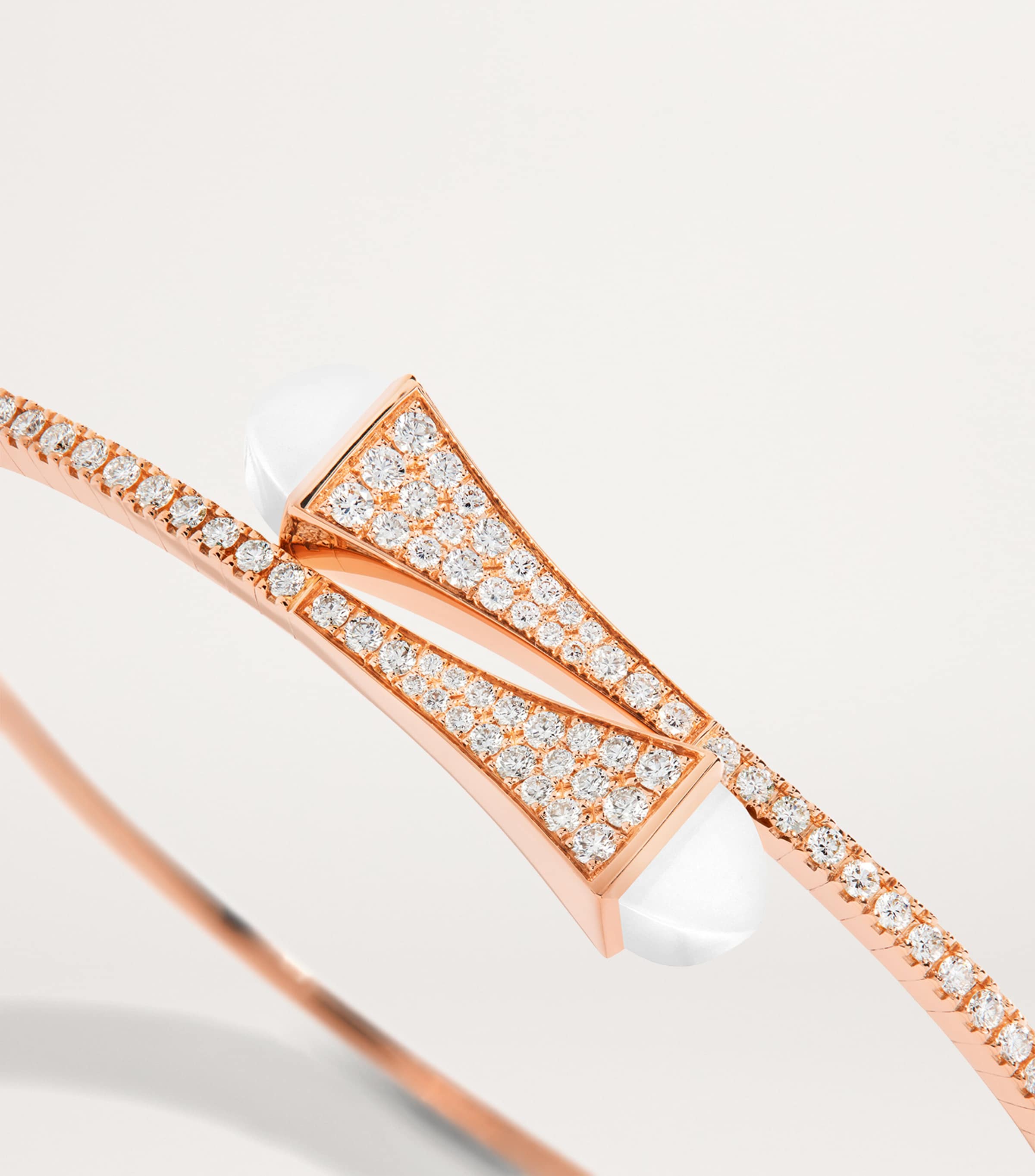 Midi Rose Gold, Diamond and Agate Cleo Slip-On Bracelet ROSE GOLD Image 3