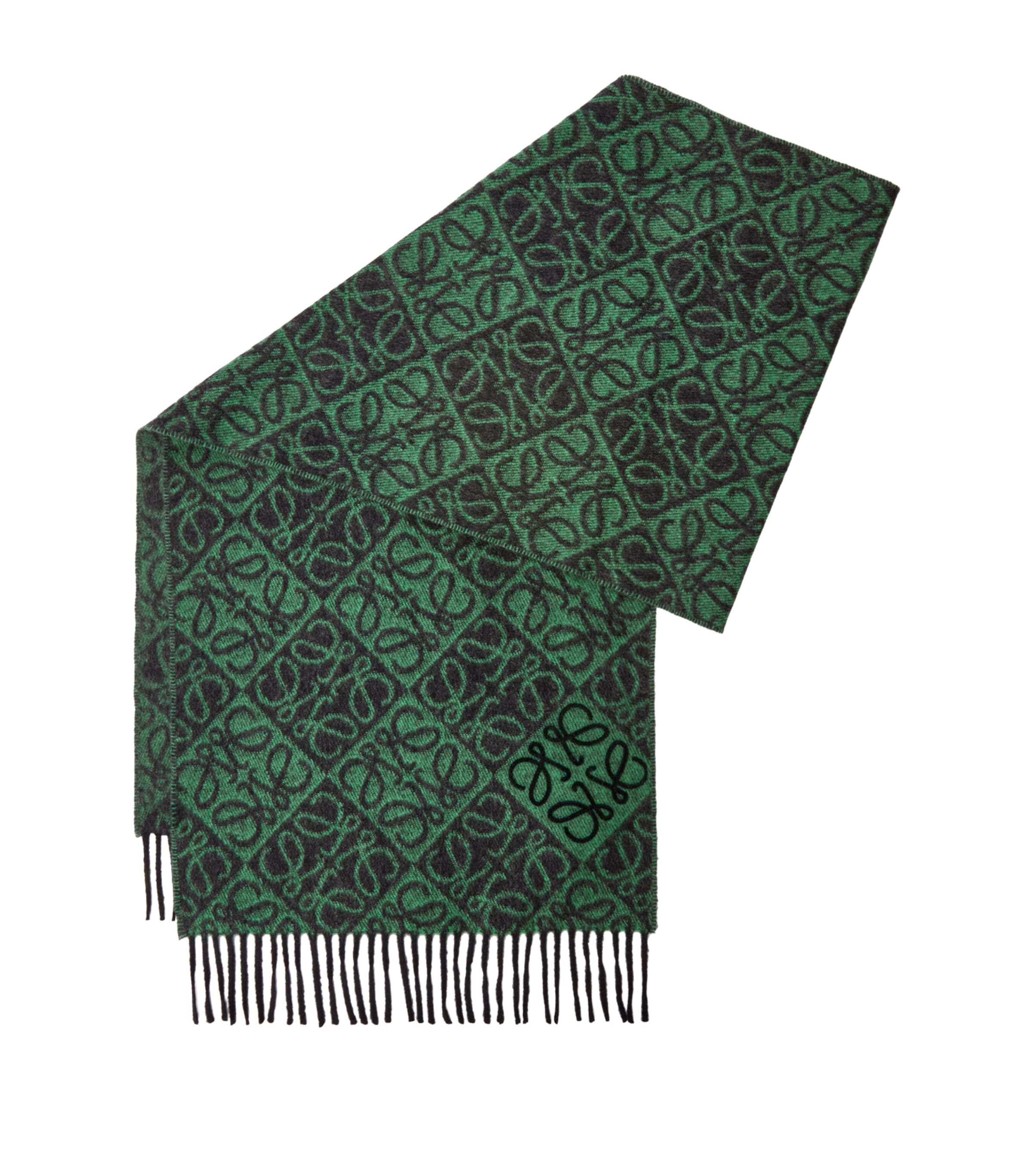 LOEWE WOOL-BLEND ANAGRAM SCARF