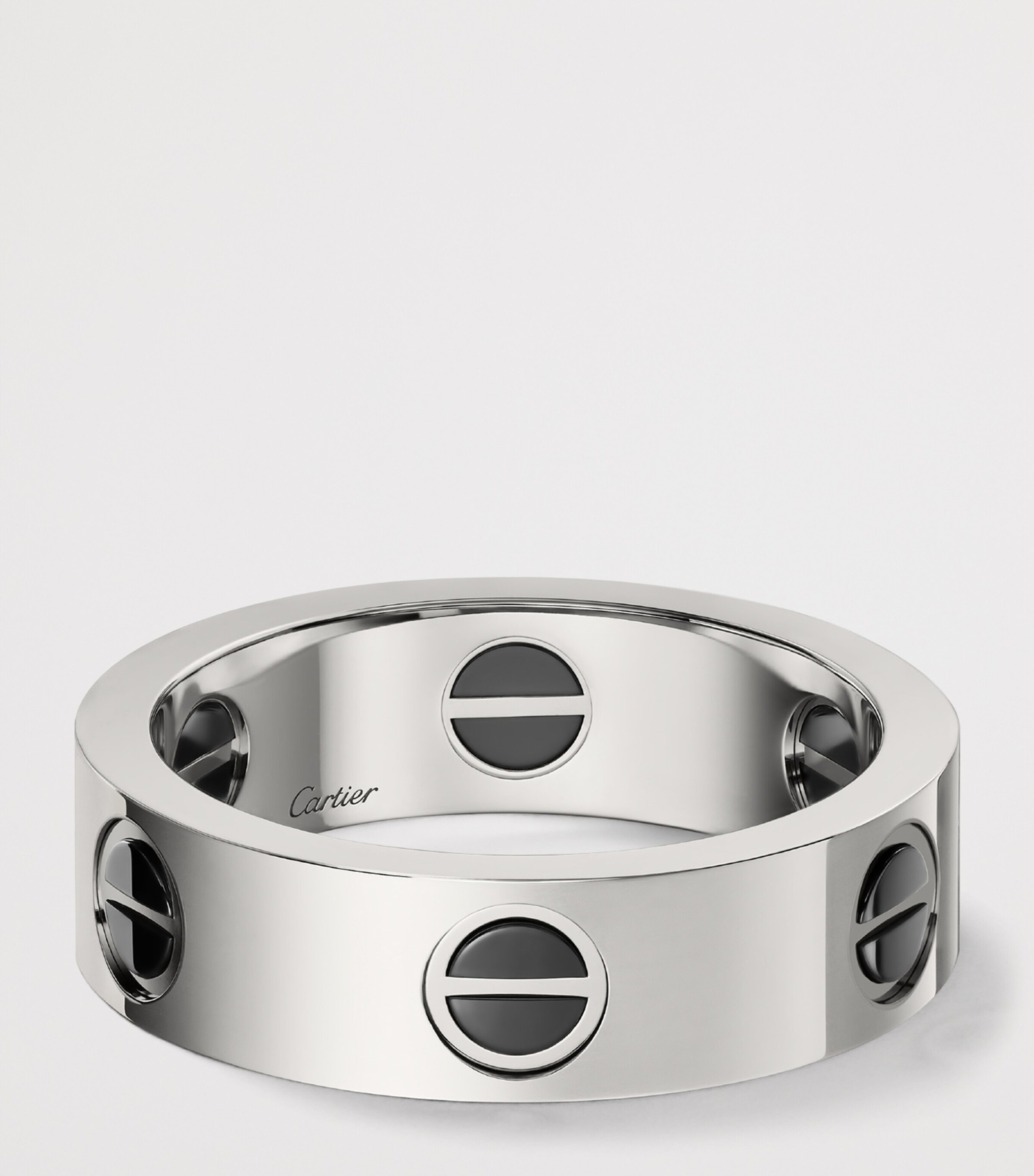 Cartier White Gold and Ceramic Love Ring White Gold Image 3