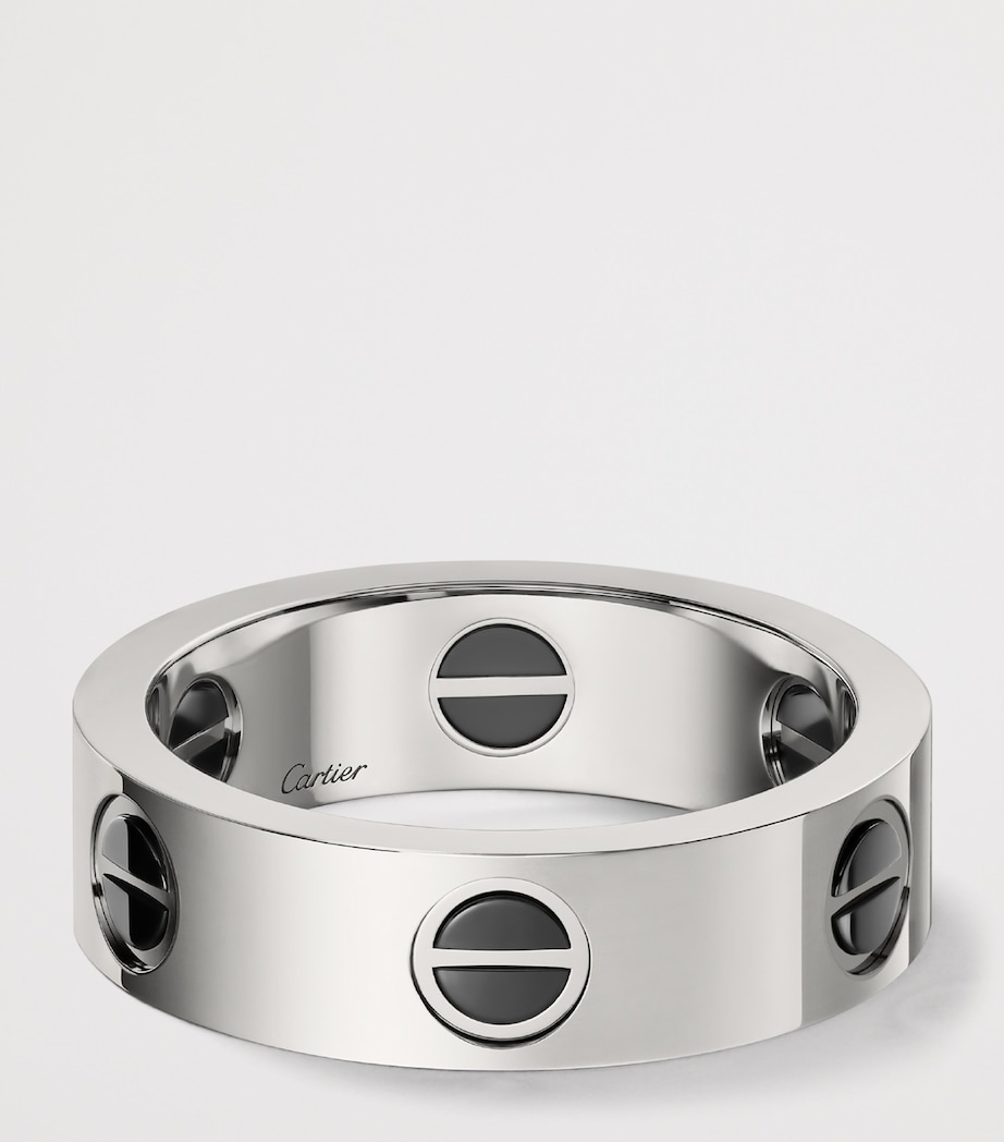 Cartier White Gold and Ceramic Love Ring White Gold Image 3