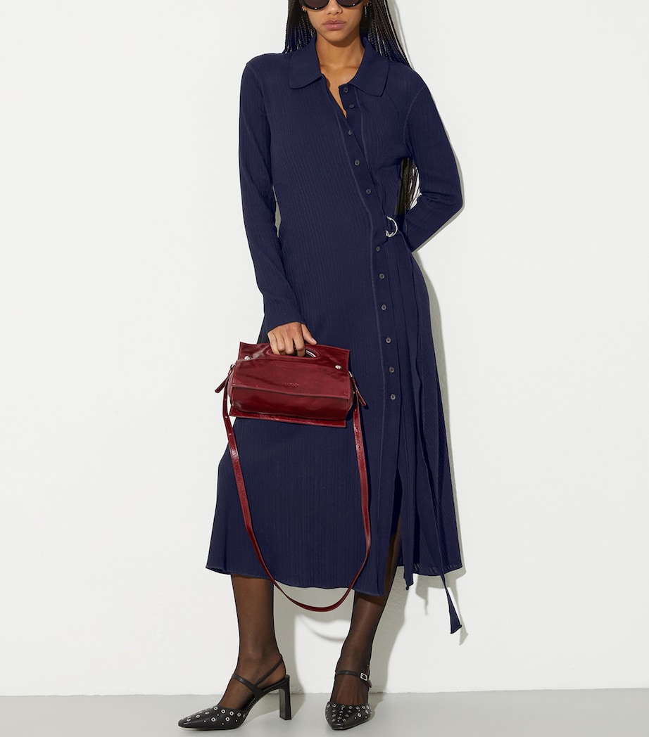 MAX&Co. Womens Cotton Midi Shirt Dress Navy Image 2