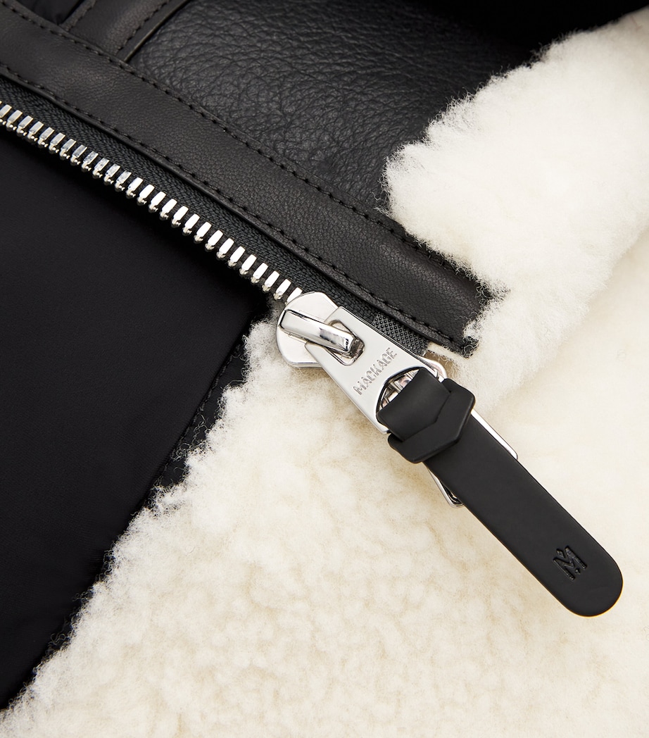 Robert Shearling Puffer Jacket BLACK-NATURAL Image 5