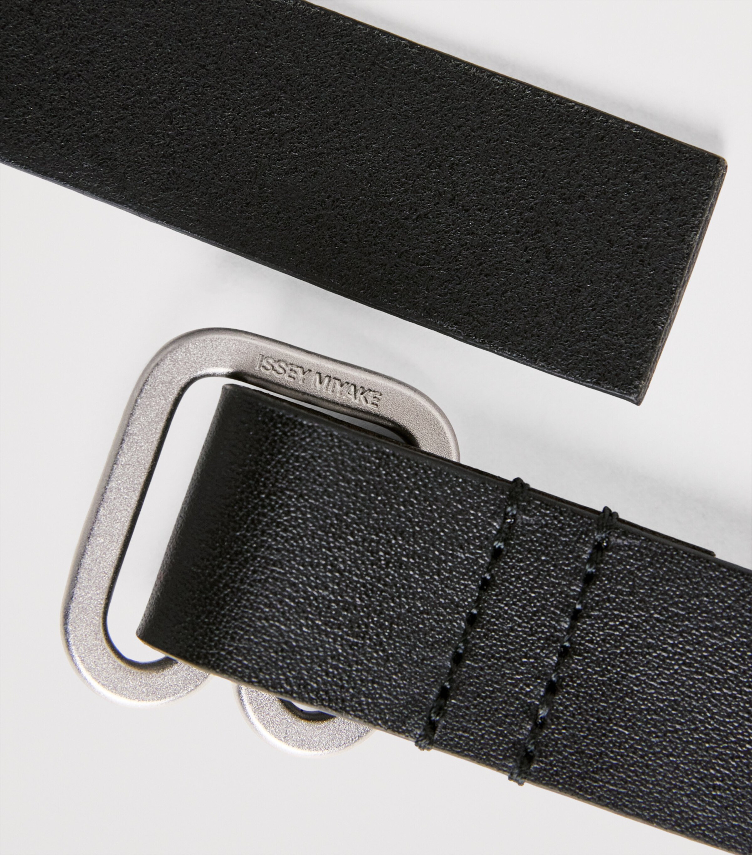Issey Miyake Leather Fork Belt Black Image 5