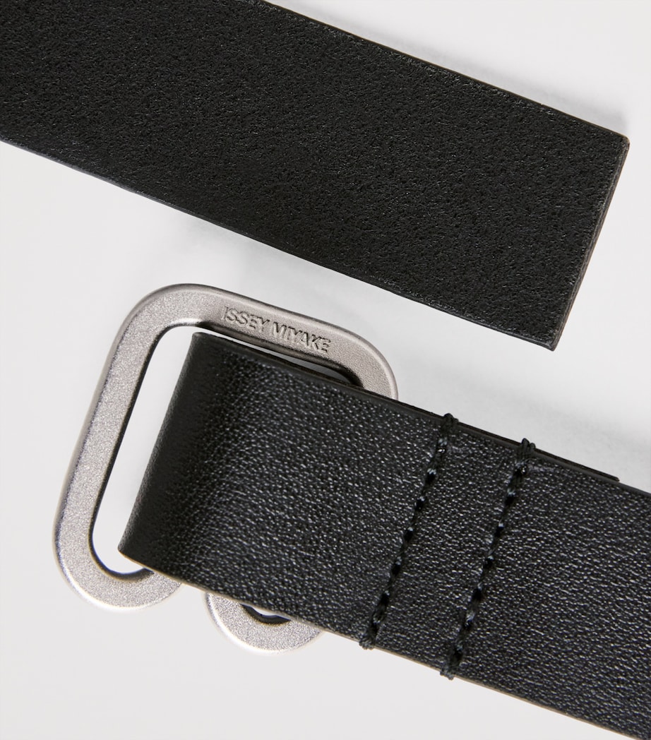 Issey Miyake Leather Fork Belt Black Image 5