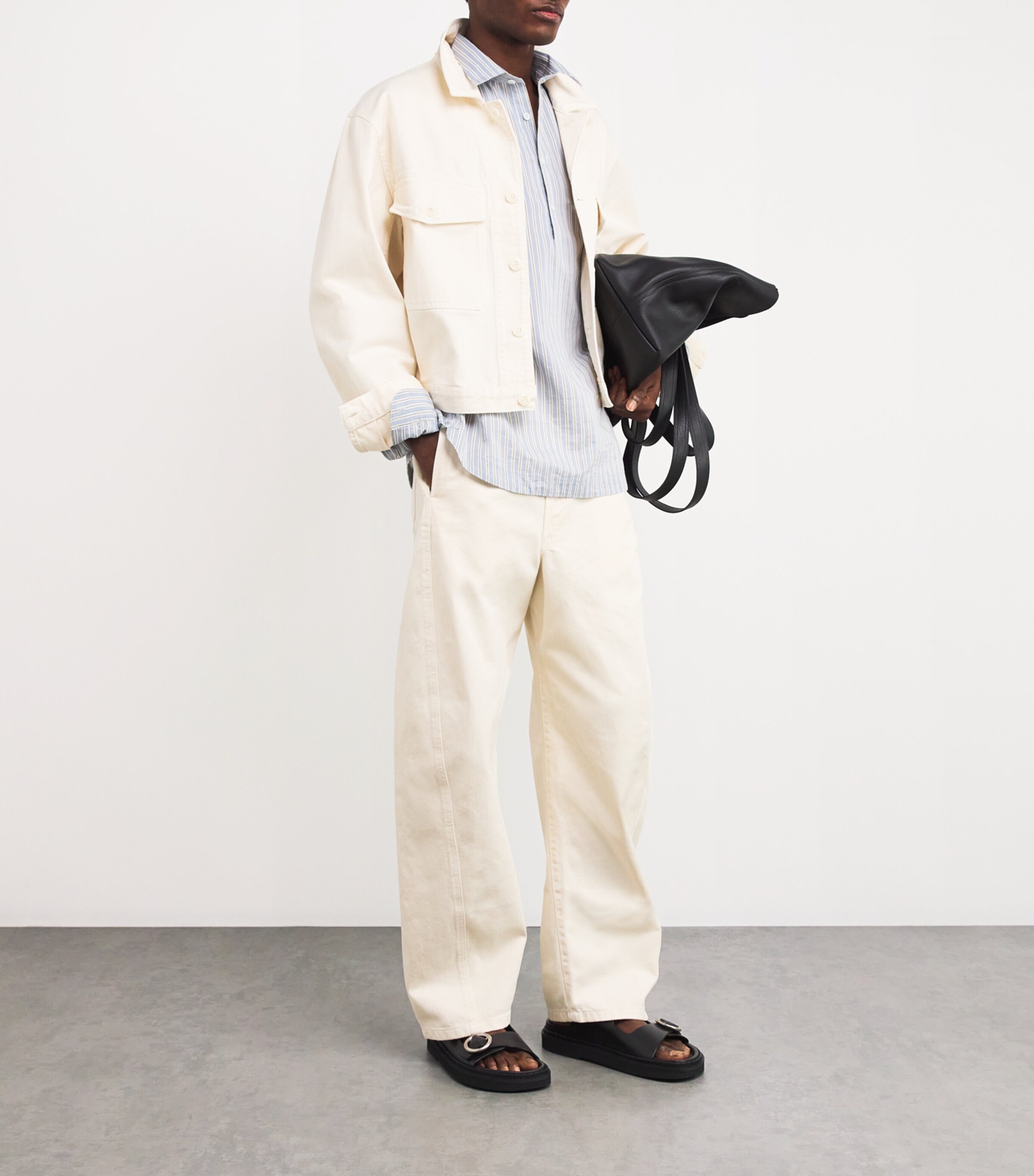 AMI Paris Leather Fussbet Sandals | Harrods US