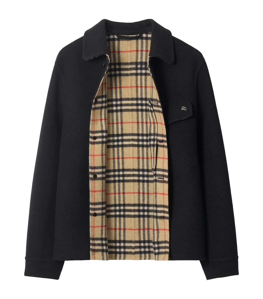 Wool Overshirt BLACK/SAND IP CHECK Image 5