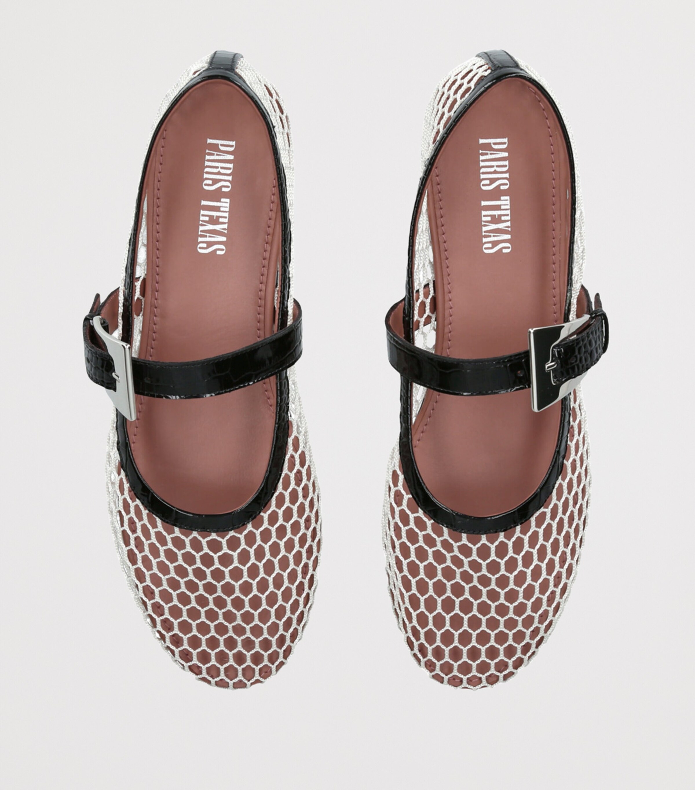 Paris Texas White Mesh Sveva Ballet Flats | Harrods US