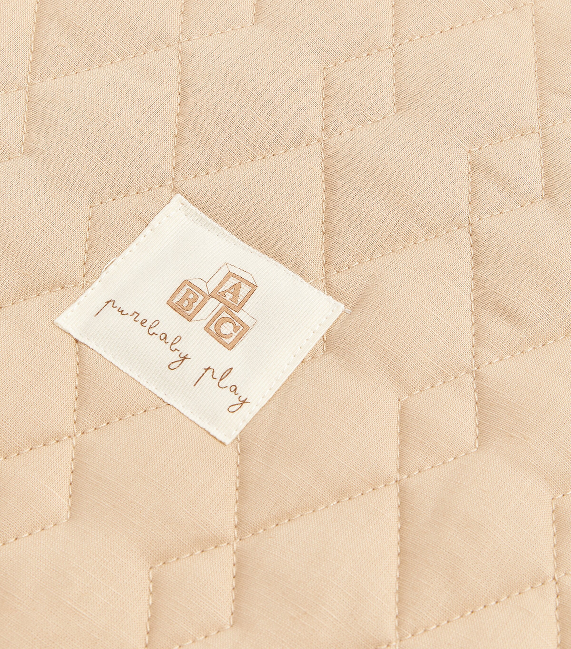 Purebaby Cotton Play Mat (120cm x 120cm) Camel Melange Image 3