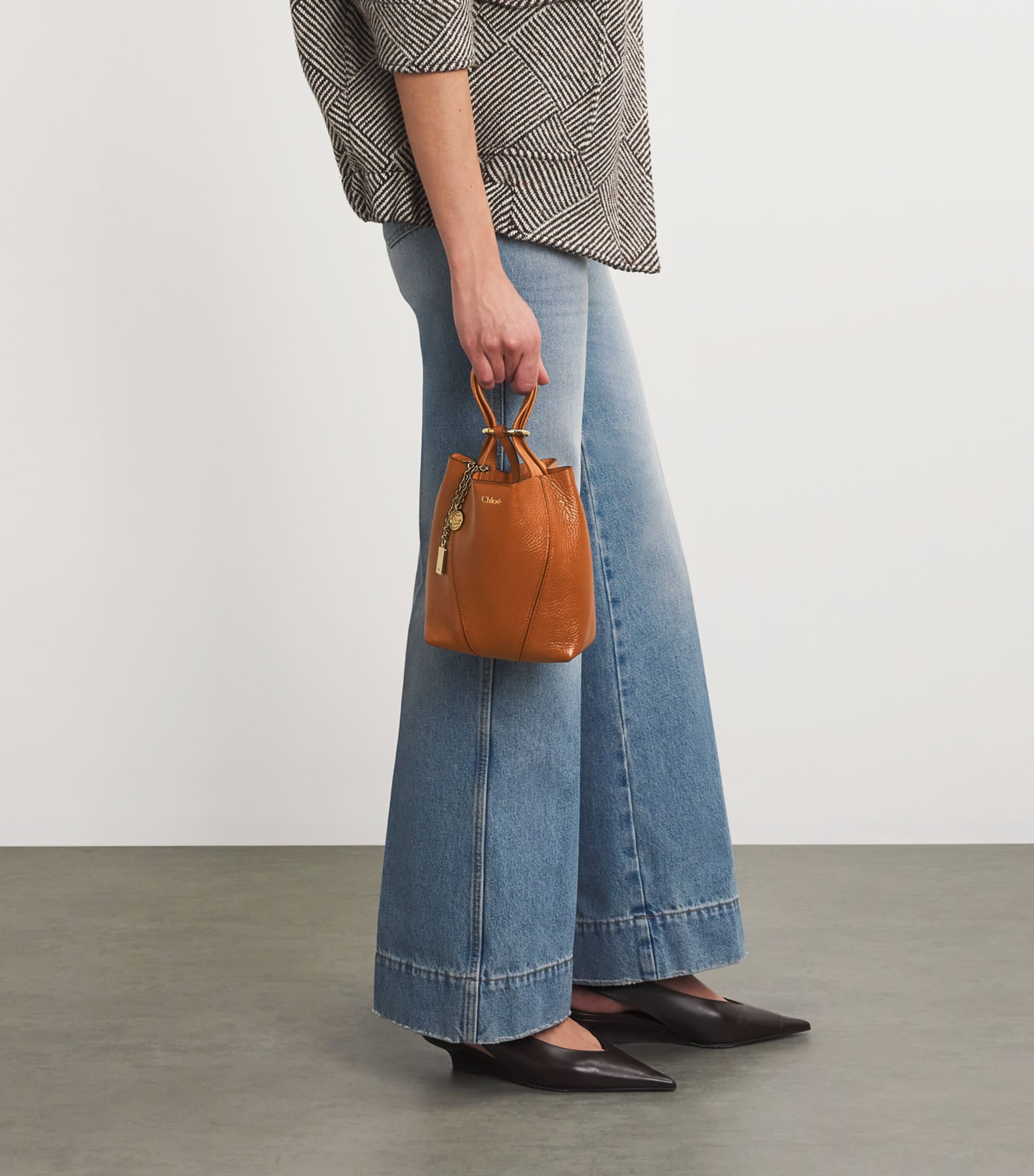 Chloé Small Calfskin Spin Tote Bag | Harrods US
