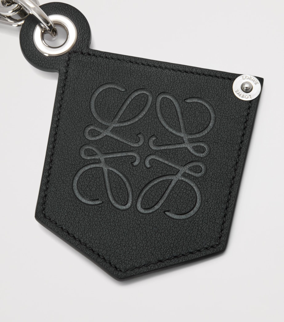Leather Logo Biker Charm BLACK/SILVER Image 3