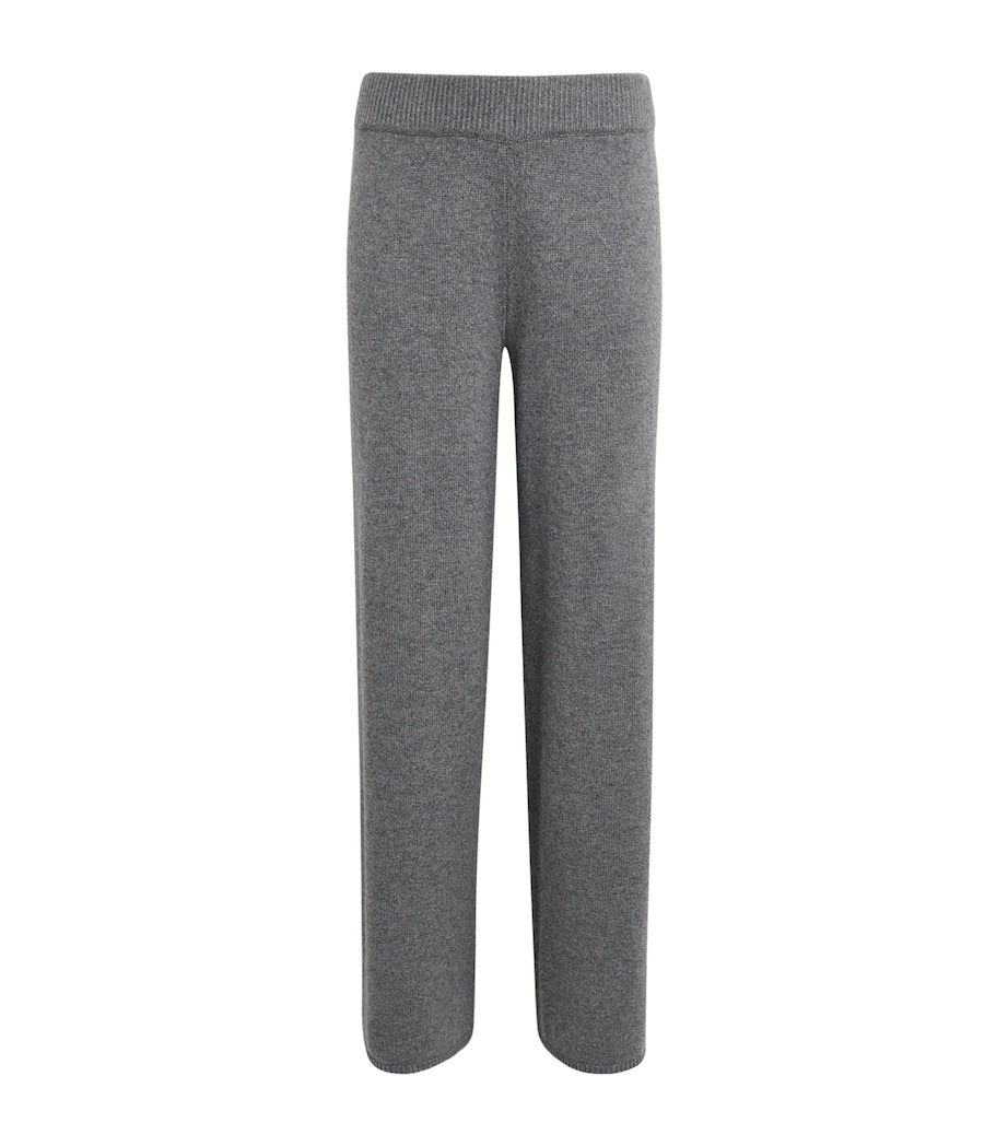 Cashmere Wide-Leg Trousers DARK HEATHER GREY Image 1