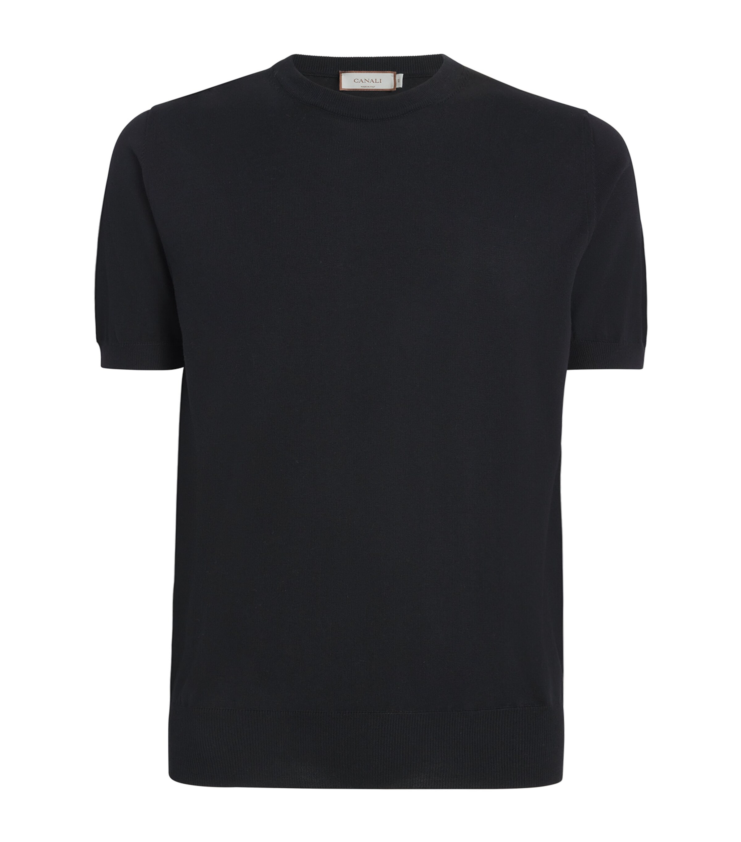 Canali Mens Cotton Crew-Neck T-Shirt Image 1