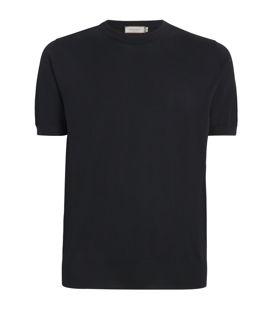 Canali Mens Cotton Crew-Neck T-Shirt Image 1