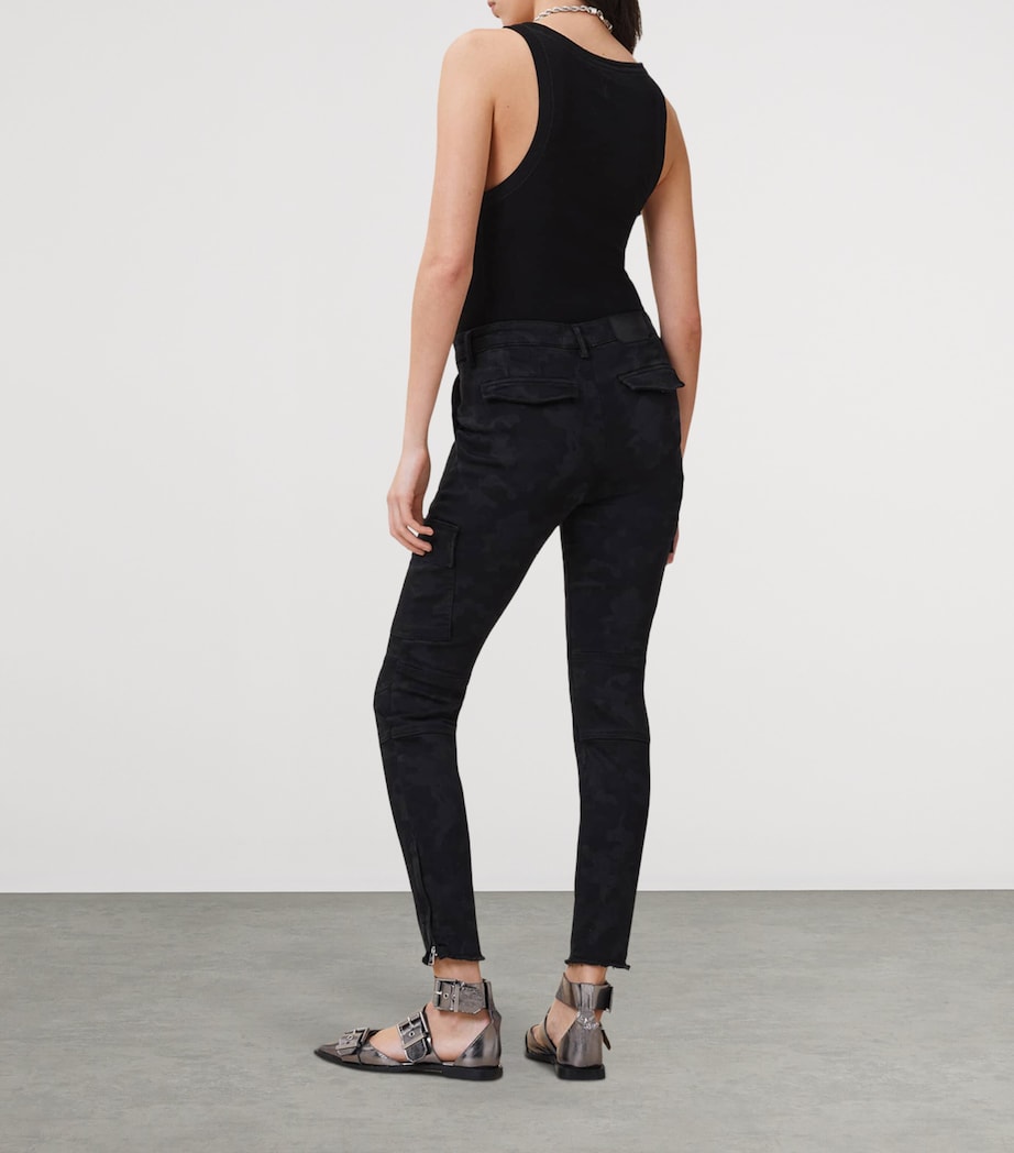 Duran Skinny Cargo Jeans CAMO BLACK Image 4