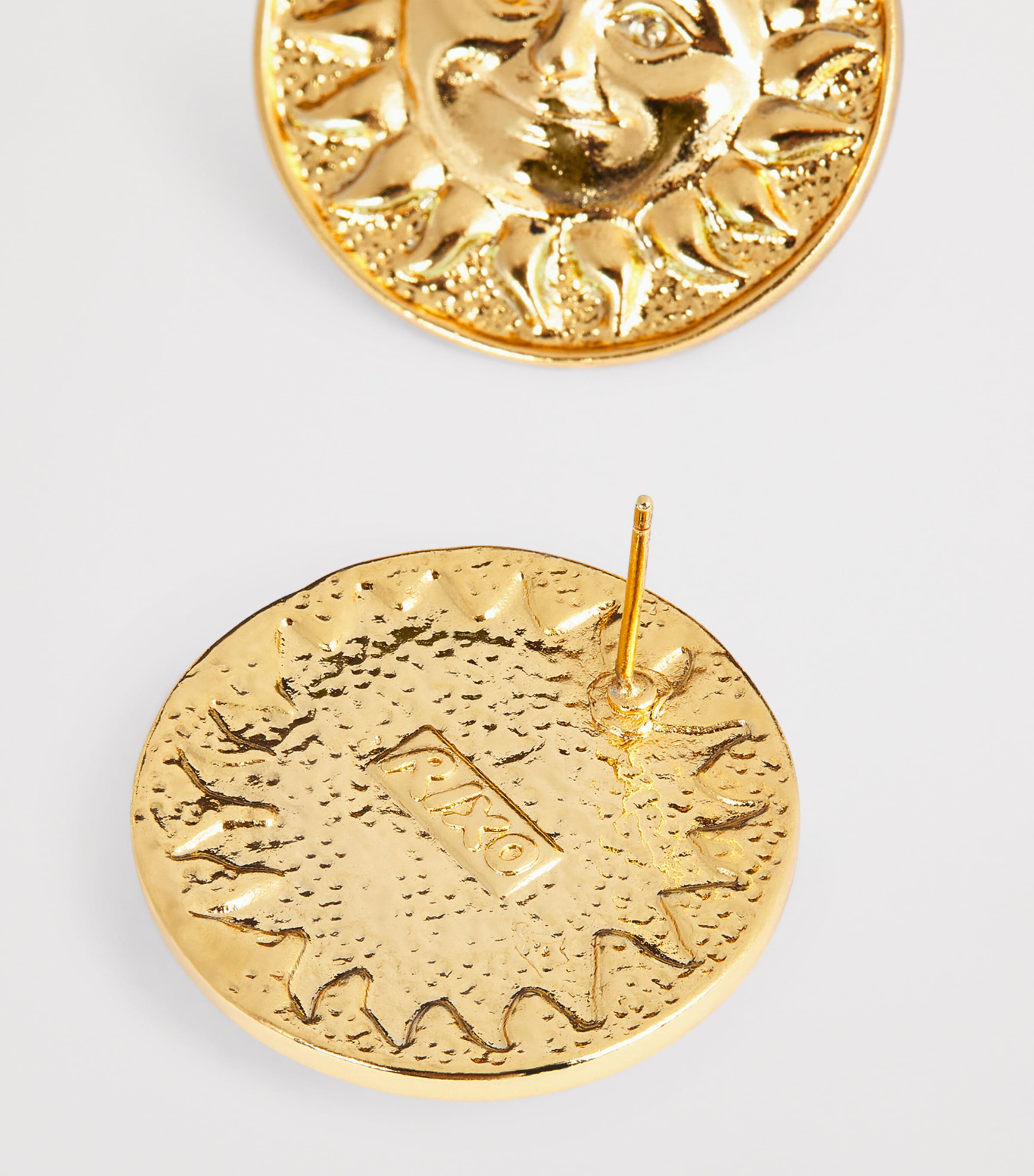 Rixo Gold-Plated Noni Sun Earrings Gold Image 5