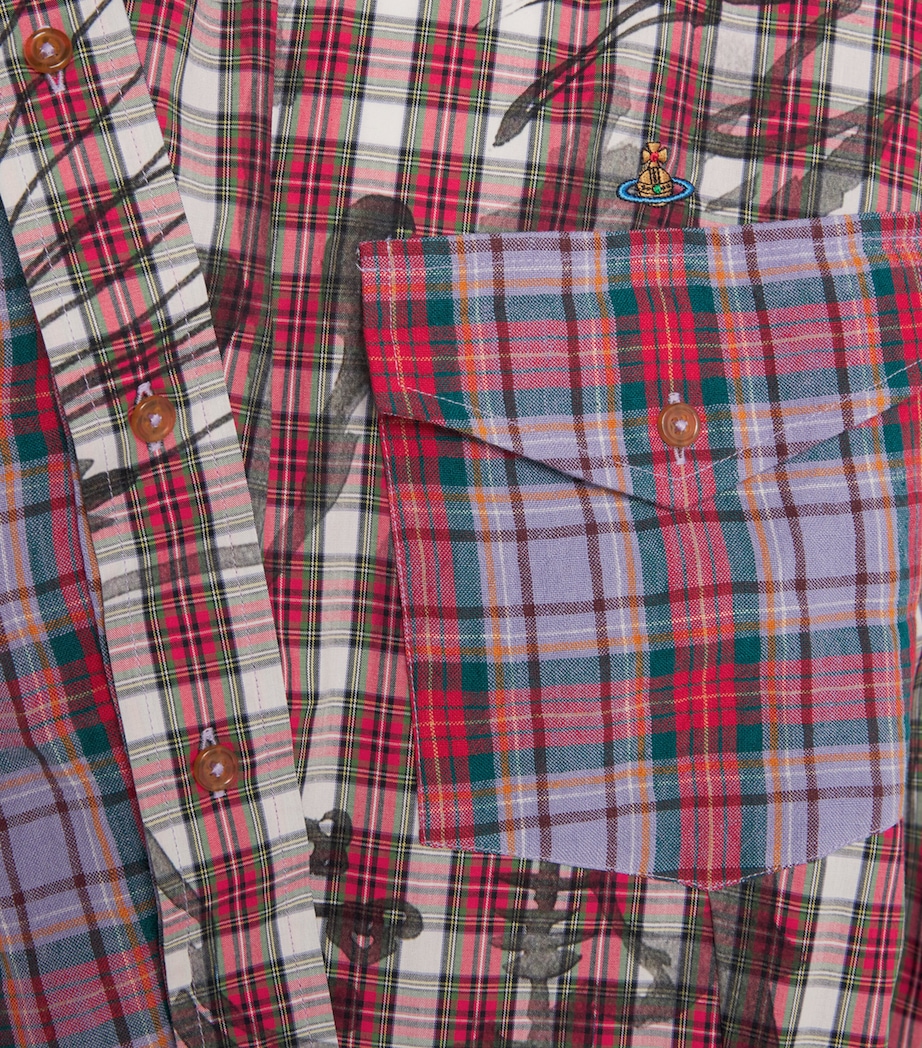 Cotton-Linen Check Chaos Shirt O101 MULTI Image 5