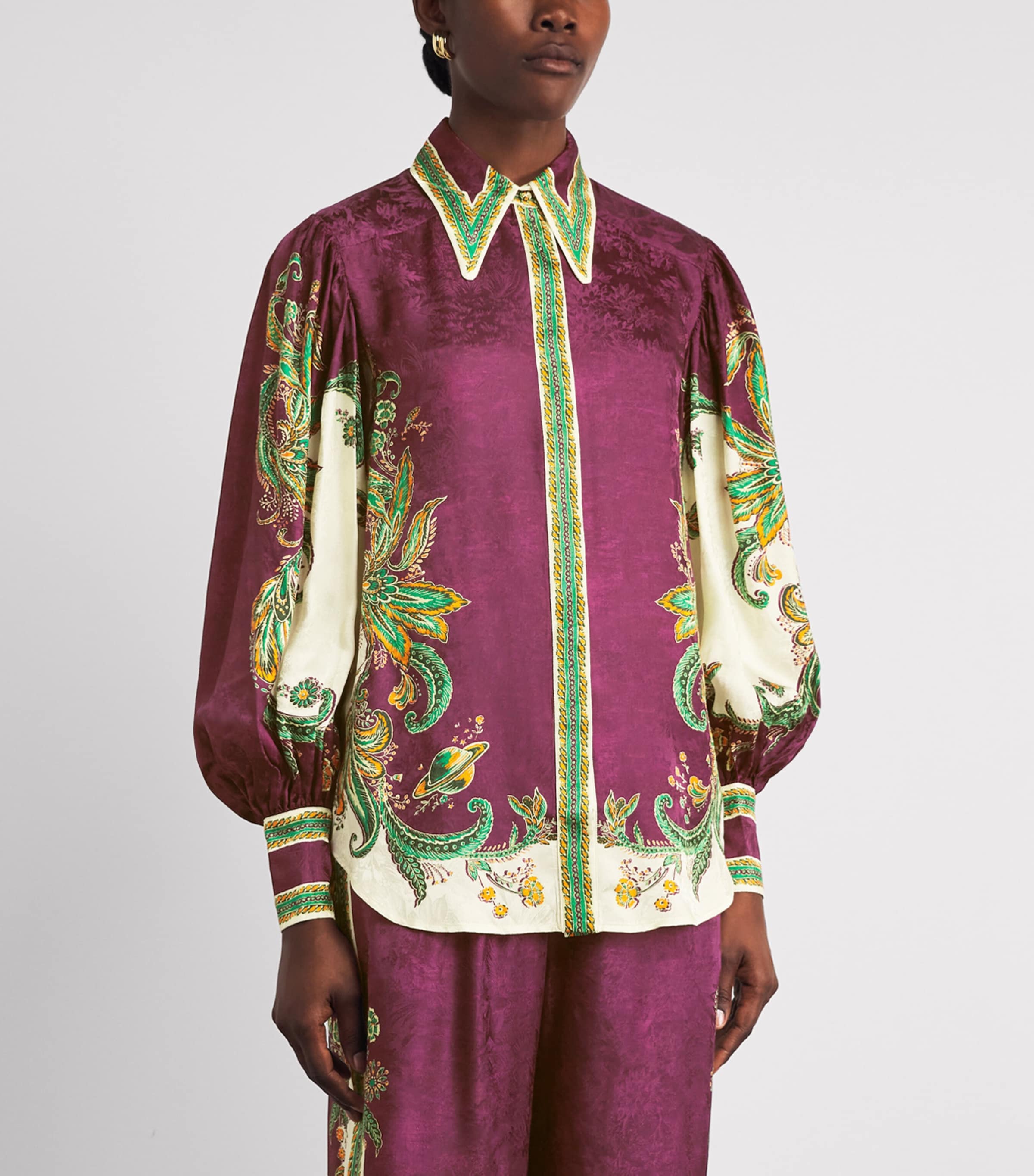 ALEMAIS Womens Printed Ruthie Shirt Image 4