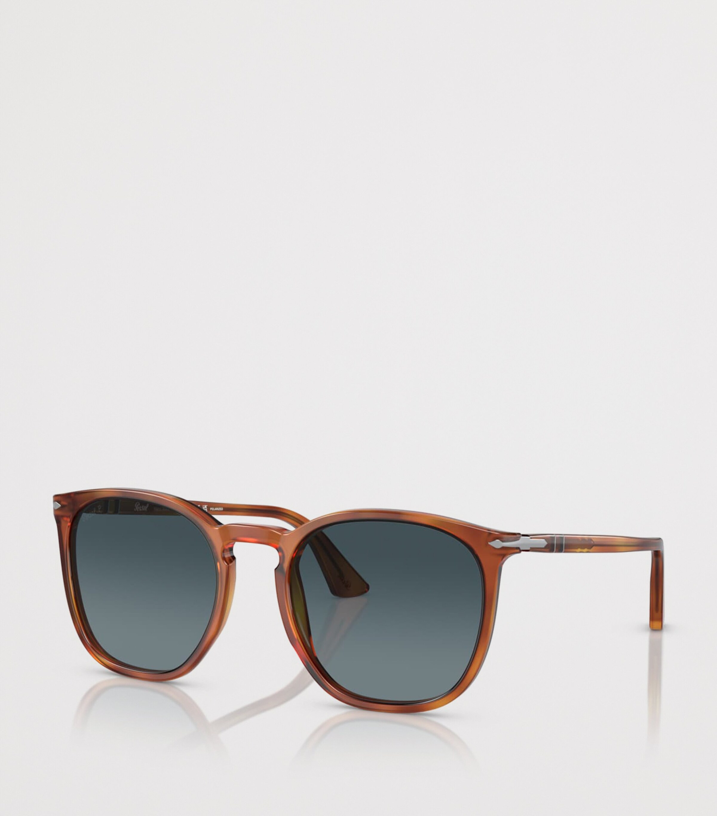 Persol Acetate Round Sunglasses Brown Image 2