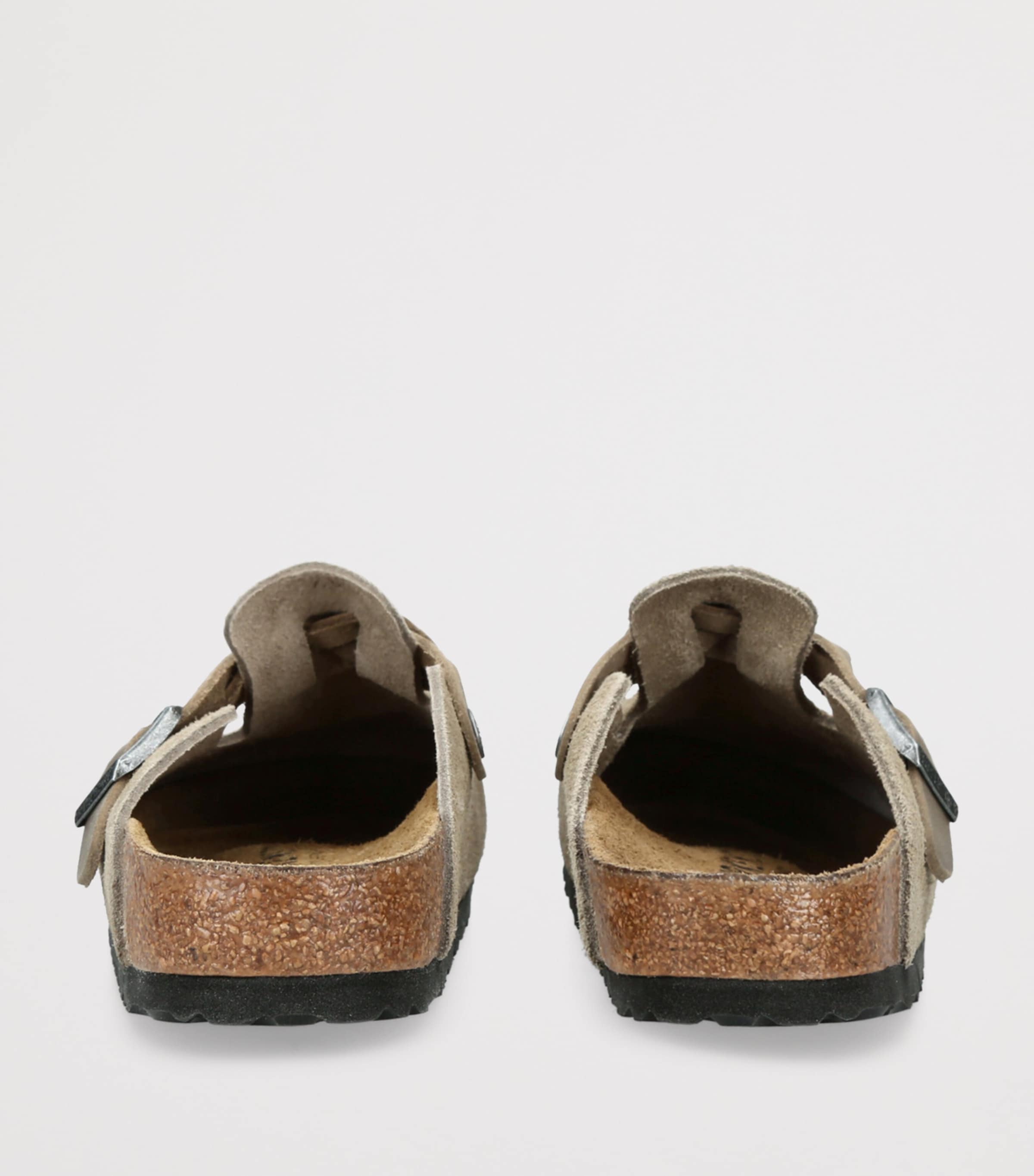 Birkenstock Leather Boston Clogs Taupe Image 2