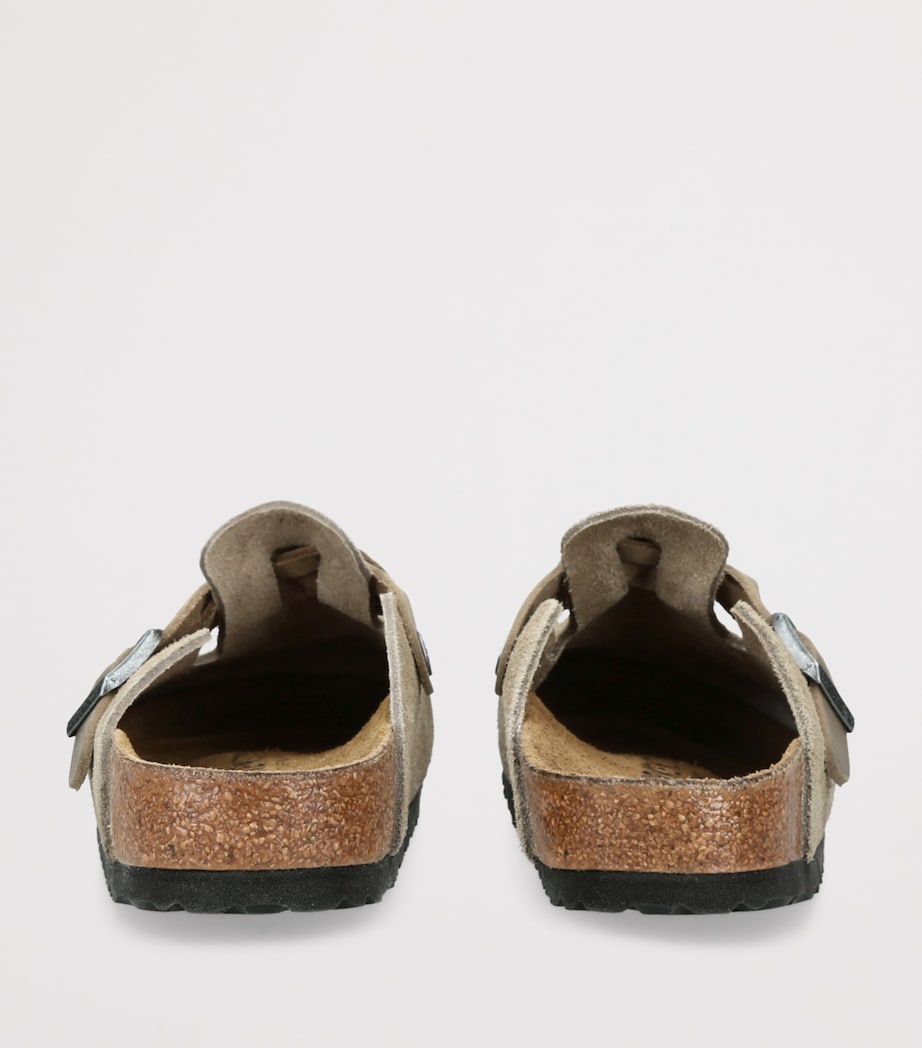Birkenstock Leather Boston Clogs Taupe Image 2