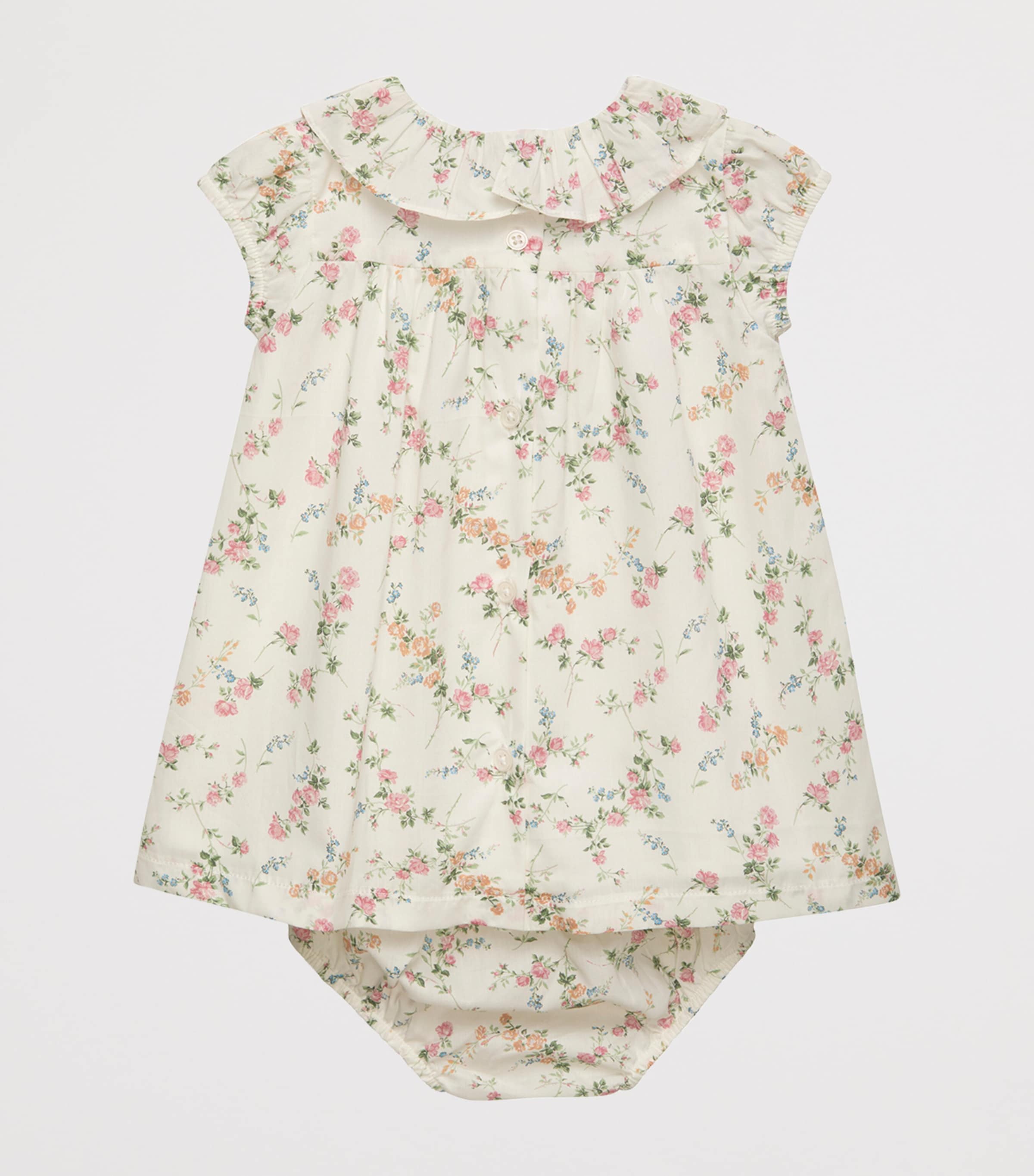Trotters Cotton Elizabeth Dress and Bloomers Set (Newborn-9 Months) Pink Image 2