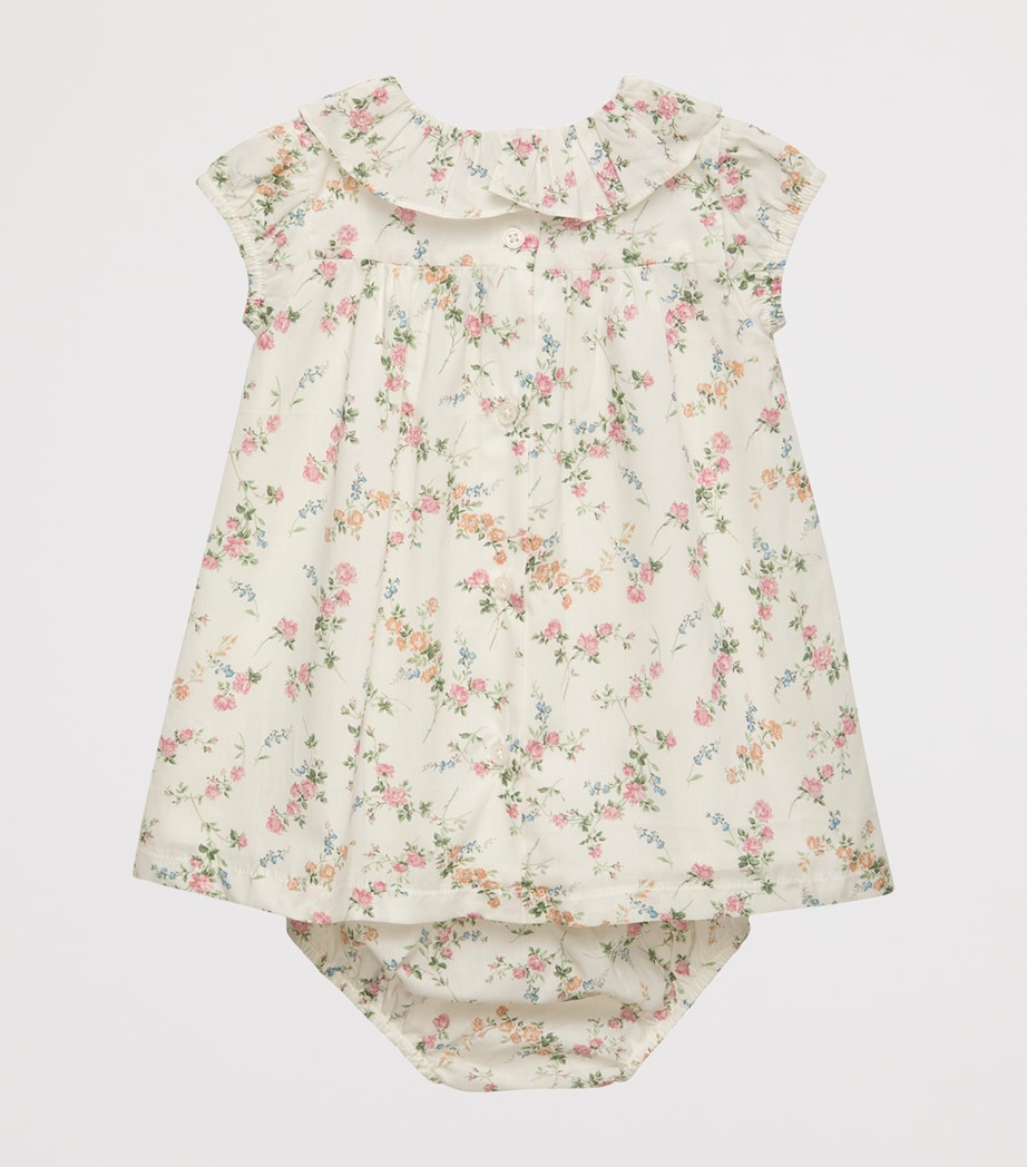 Trotters Cotton Elizabeth Dress and Bloomers Set (Newborn-9 Months) Pink Image 2