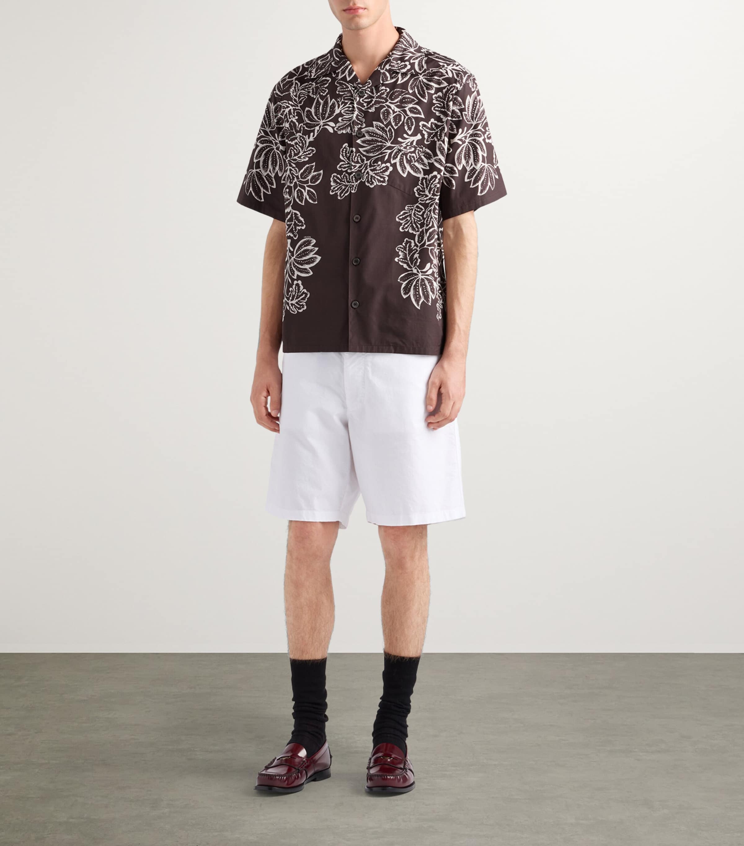 Cotton Printed Bowling Shirt F0003 Image 2