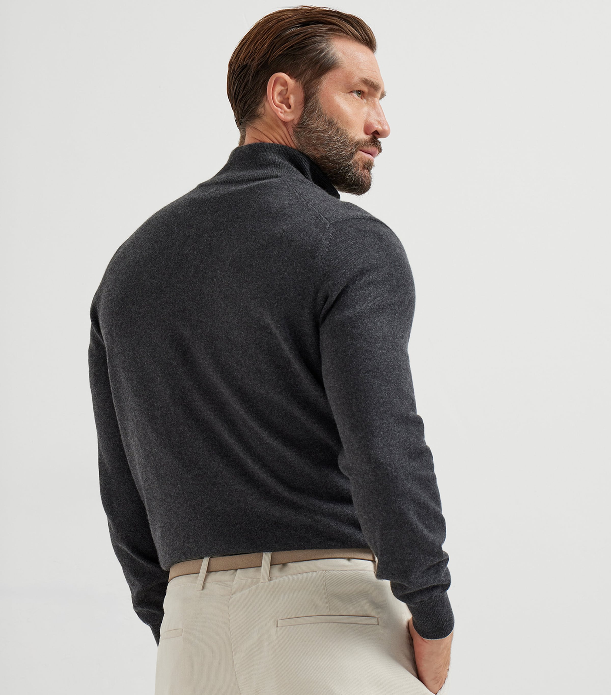 Cashmere Half-Zip Sweater CJB82 Image 3