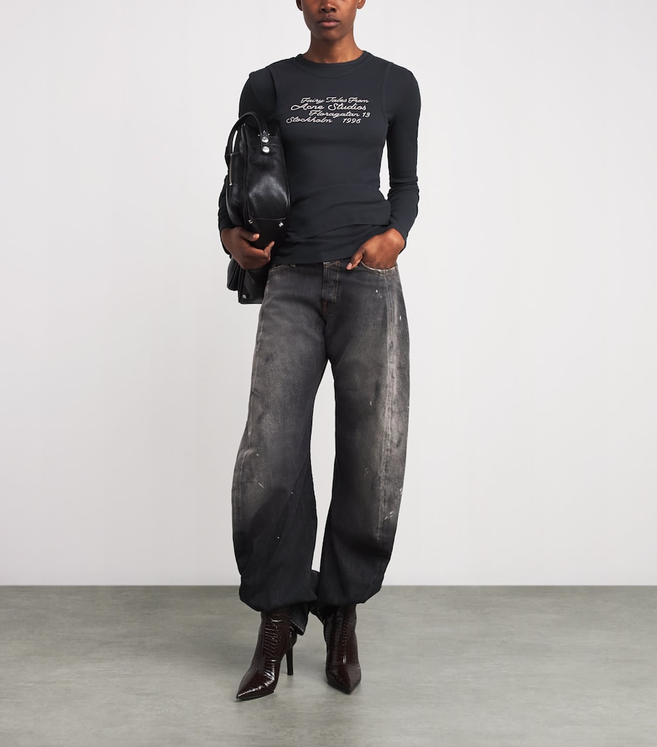 2006F Wide-Leg Jeans BLACK Image 2