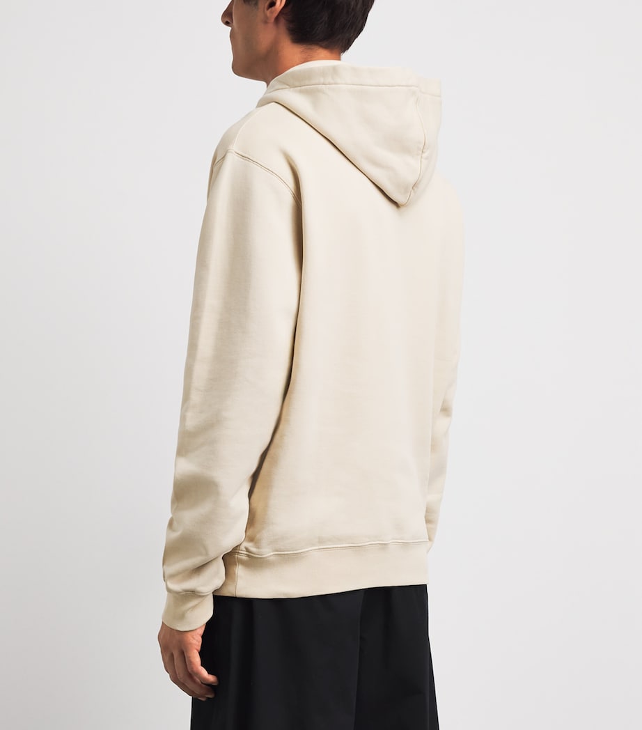Jacquemus Mens Grosgrain Logo Hoodie Beige Image 5