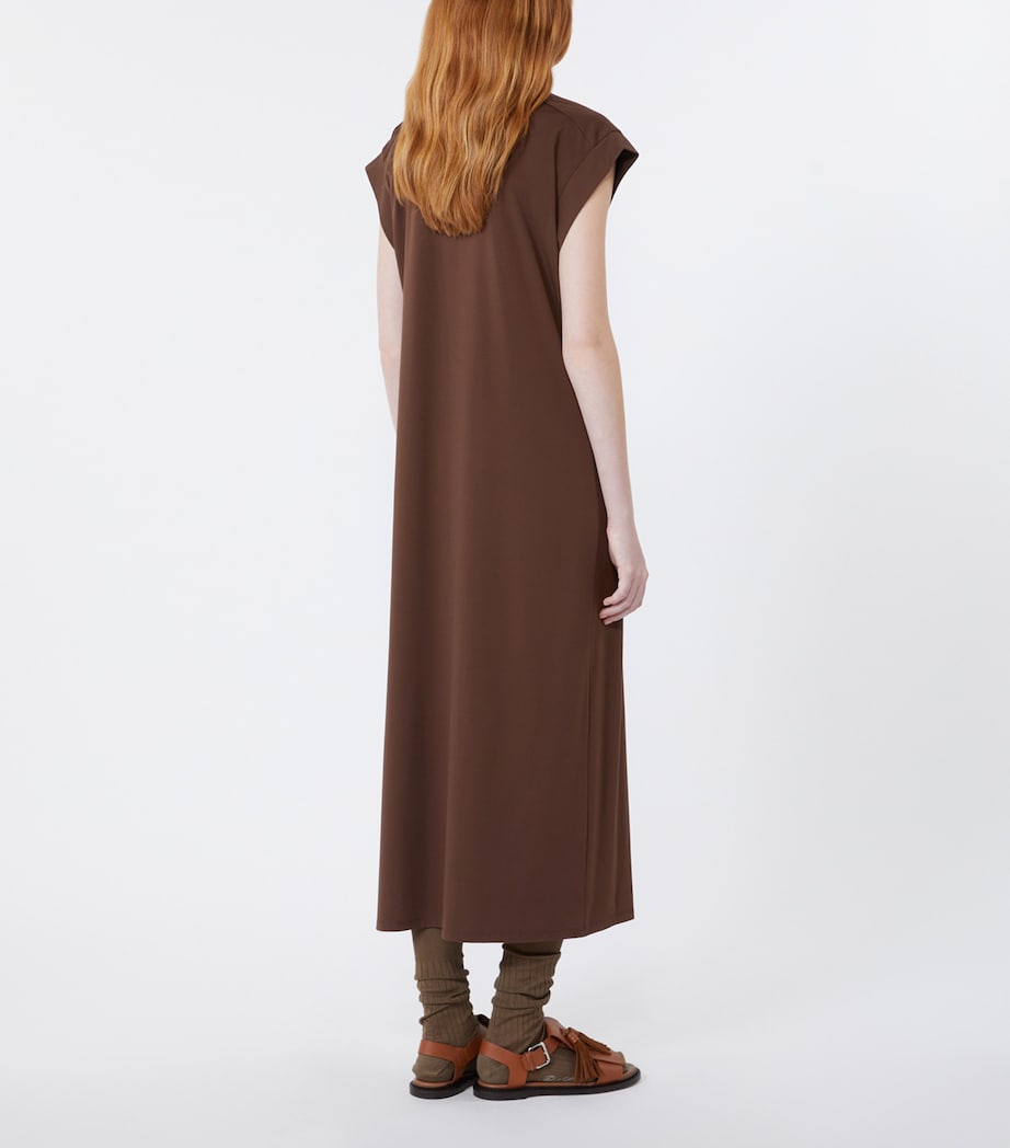Weekend Max Mara Womens Jersey Midi Dress Chocolate Image 4