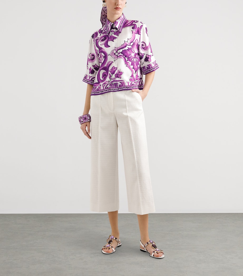 Silk Printed Shirt MIX MAIOLICA VIOLA Image 2